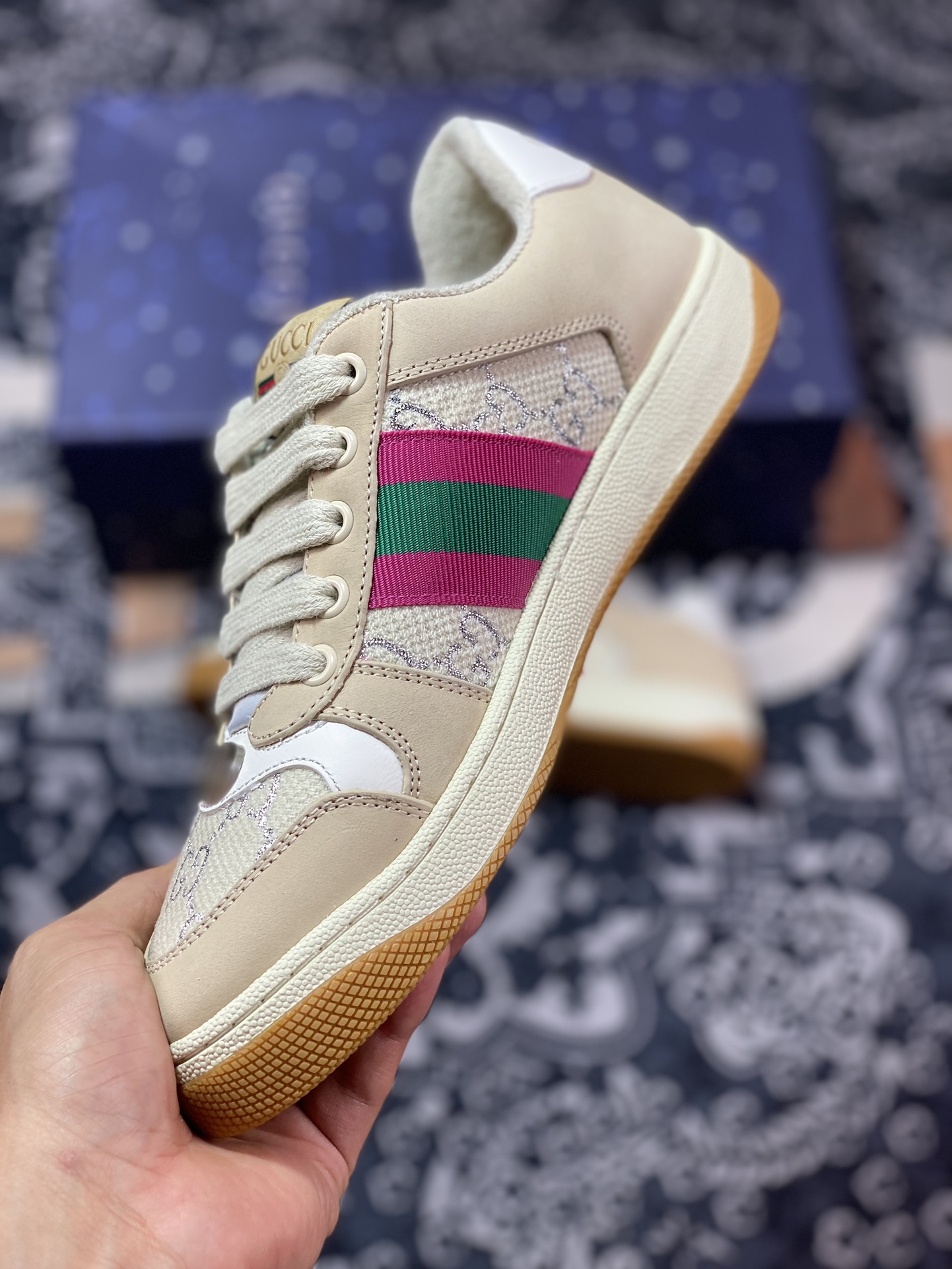 480 Gucci Distressed Screener sneaker古驰小脏鞋系列