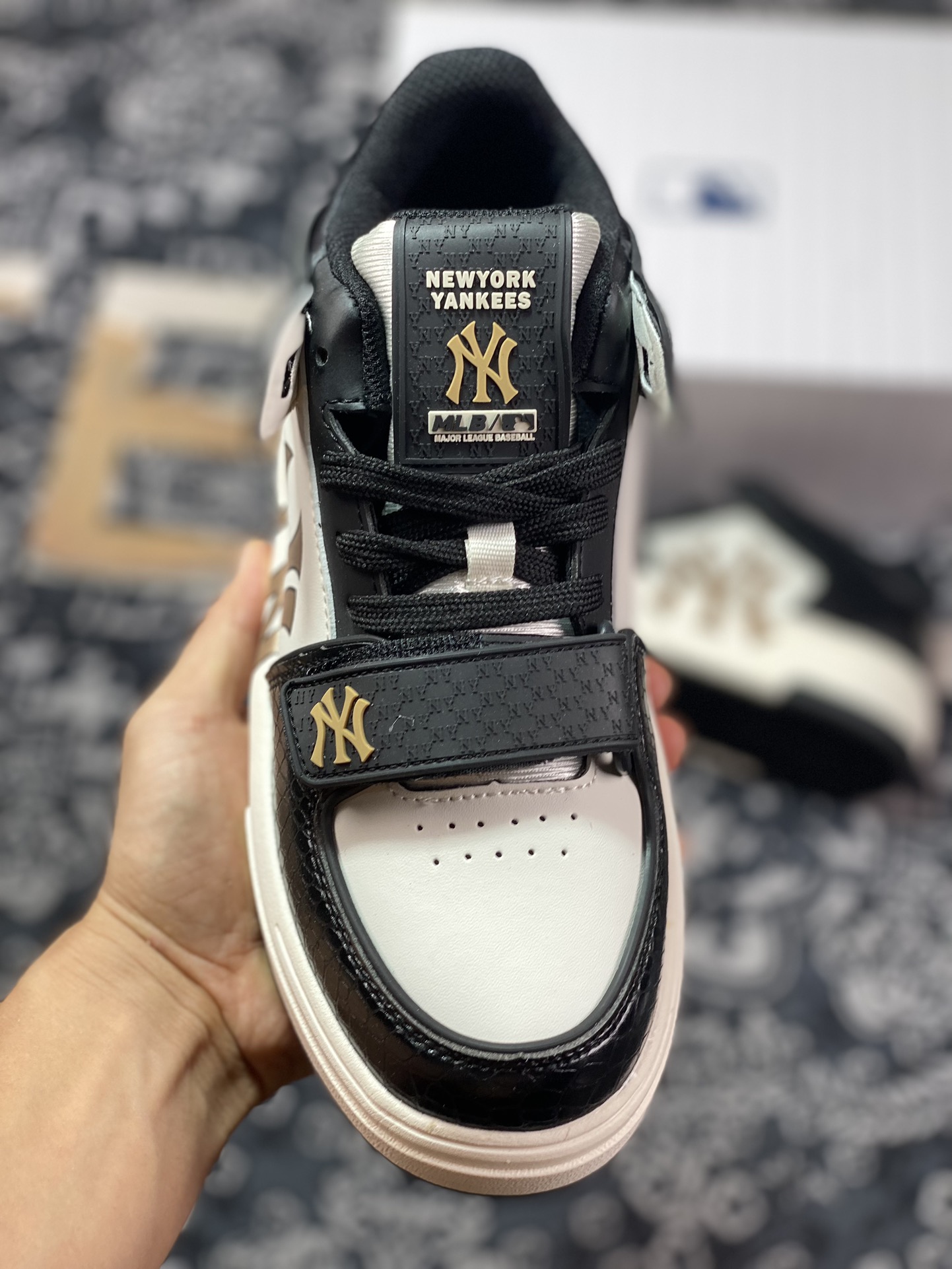 New York yankees x MLB Chunky Liner Basic Mid Senior Shoes and Shoes 