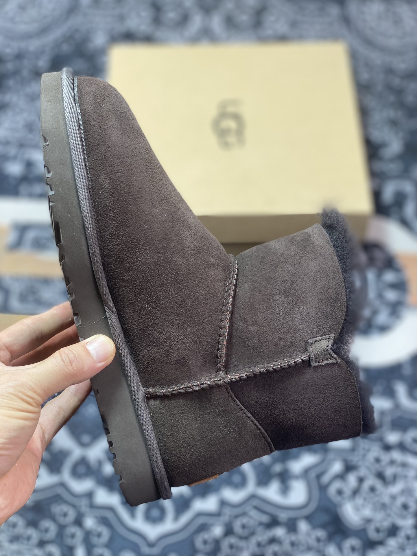 260  UGG W Mini Bailey Button II 迷你贝莉纽扣2.0系列经典短靴“巧克力棕加绒”