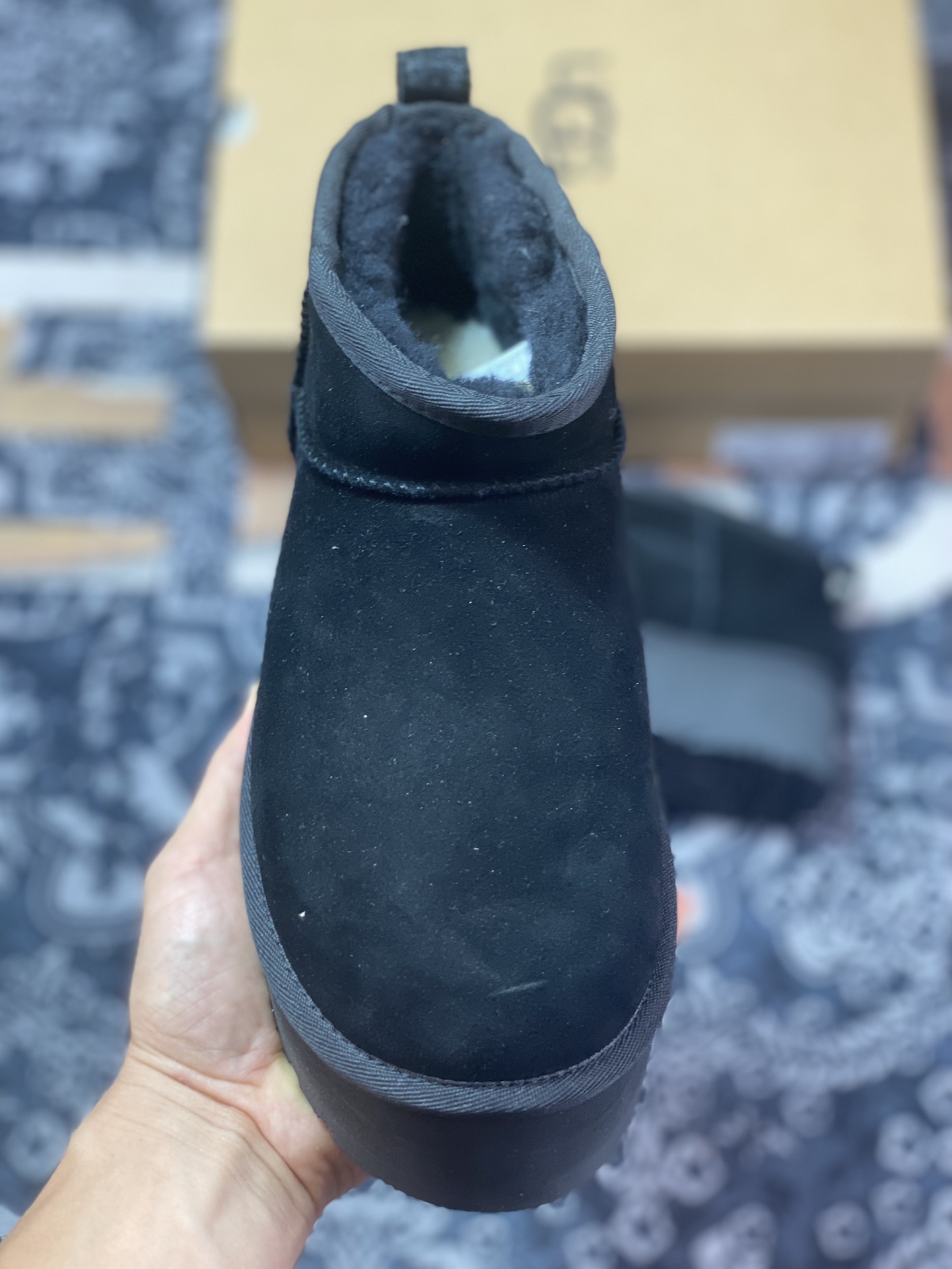 280  轻奢品牌UGG W Mini 款II 迷你系列经典女士短筒休闲百搭厚底“黑色加绒”