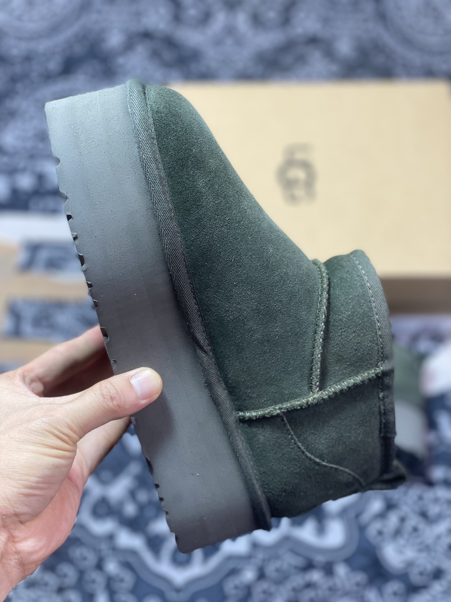 280  UGG W Mini 款II 迷你系列经典女士短筒休闲百搭厚底“森林绿加绒”