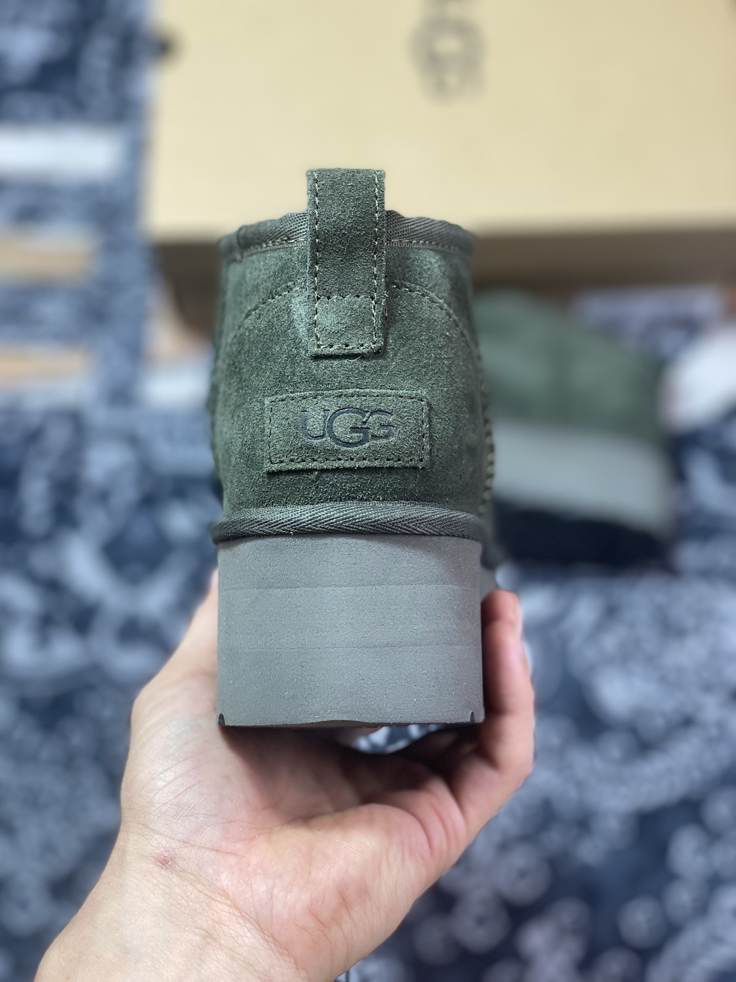 280  UGG W Mini 款II 迷你系列经典女士短筒休闲百搭厚底“森林绿加绒”