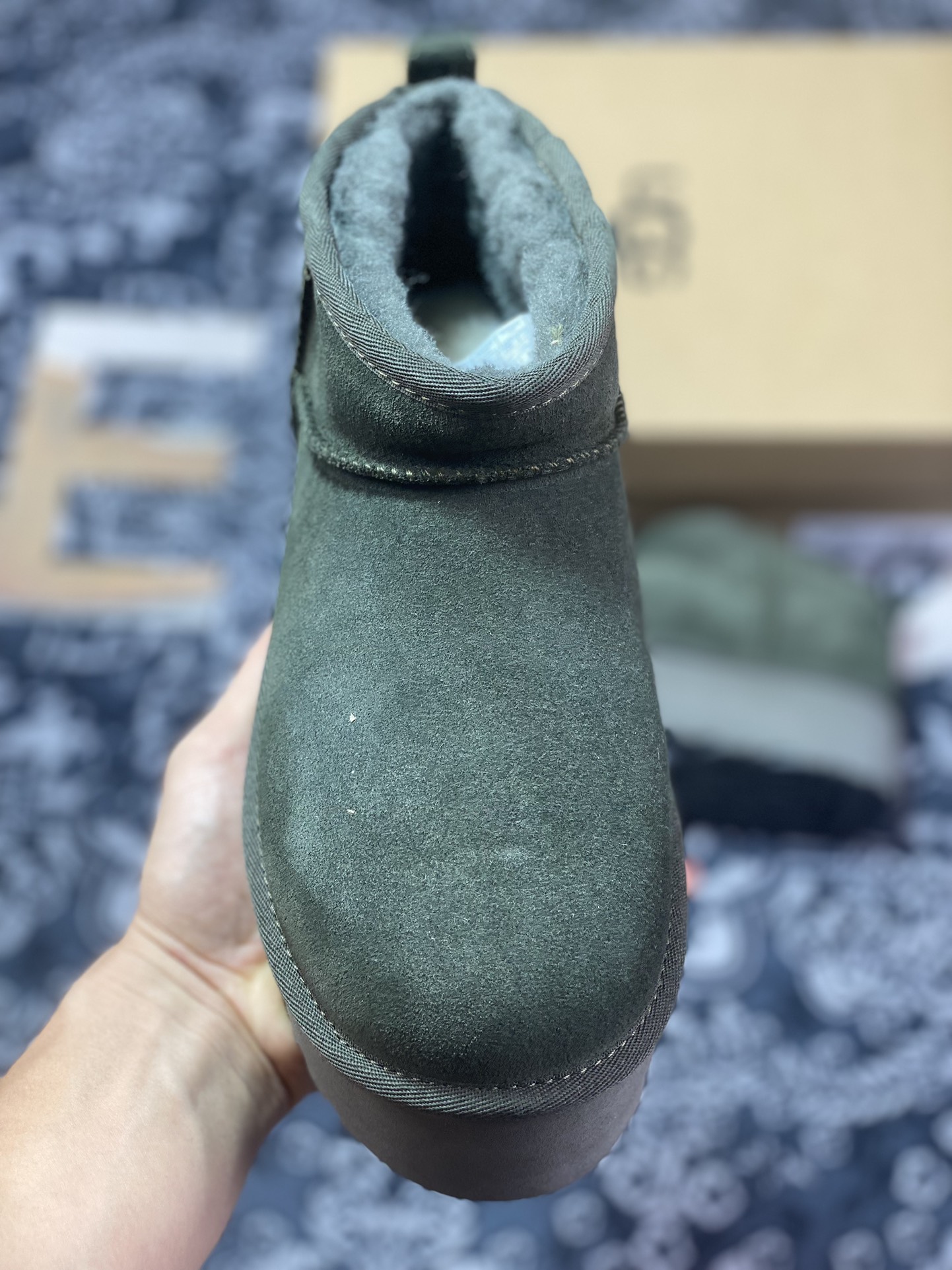 280  UGG W Mini 款II 迷你系列经典女士短筒休闲百搭厚底“森林绿加绒”