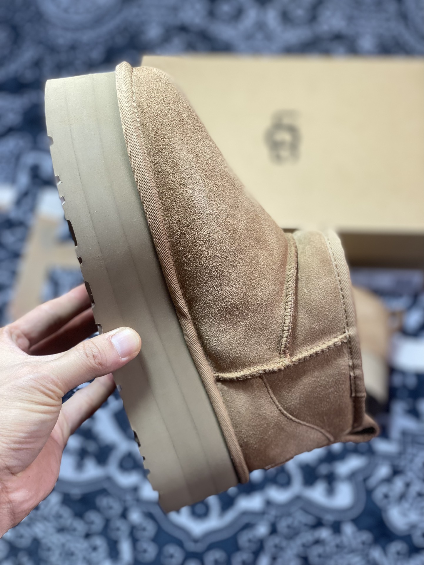 280  美国轻奢品牌UGG W Mini 款II 迷你系列经典女士短筒休闲百搭厚底“栗色加绒”