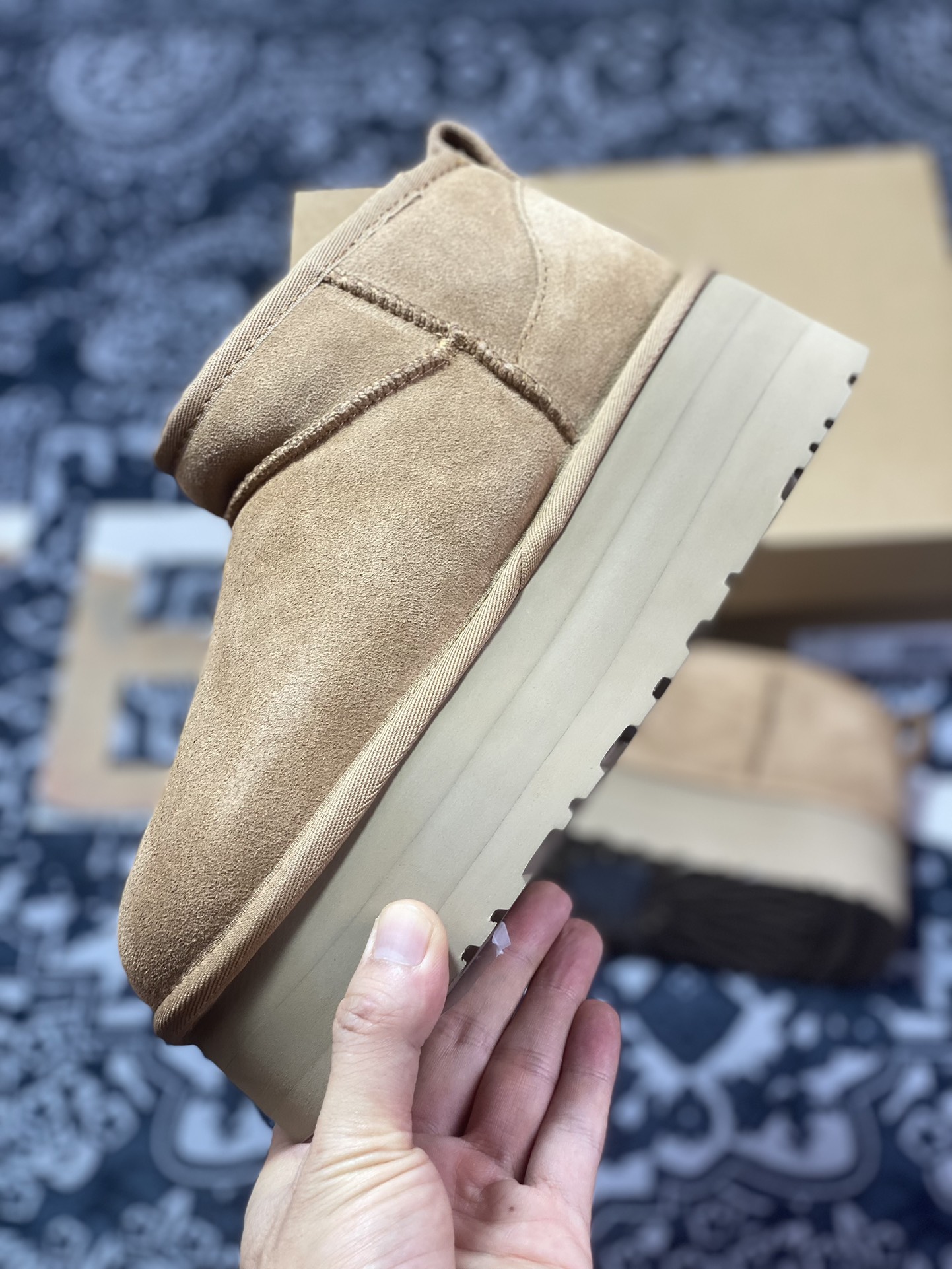 280  美国轻奢品牌UGG W Mini 款II 迷你系列经典女士短筒休闲百搭厚底“栗色加绒”