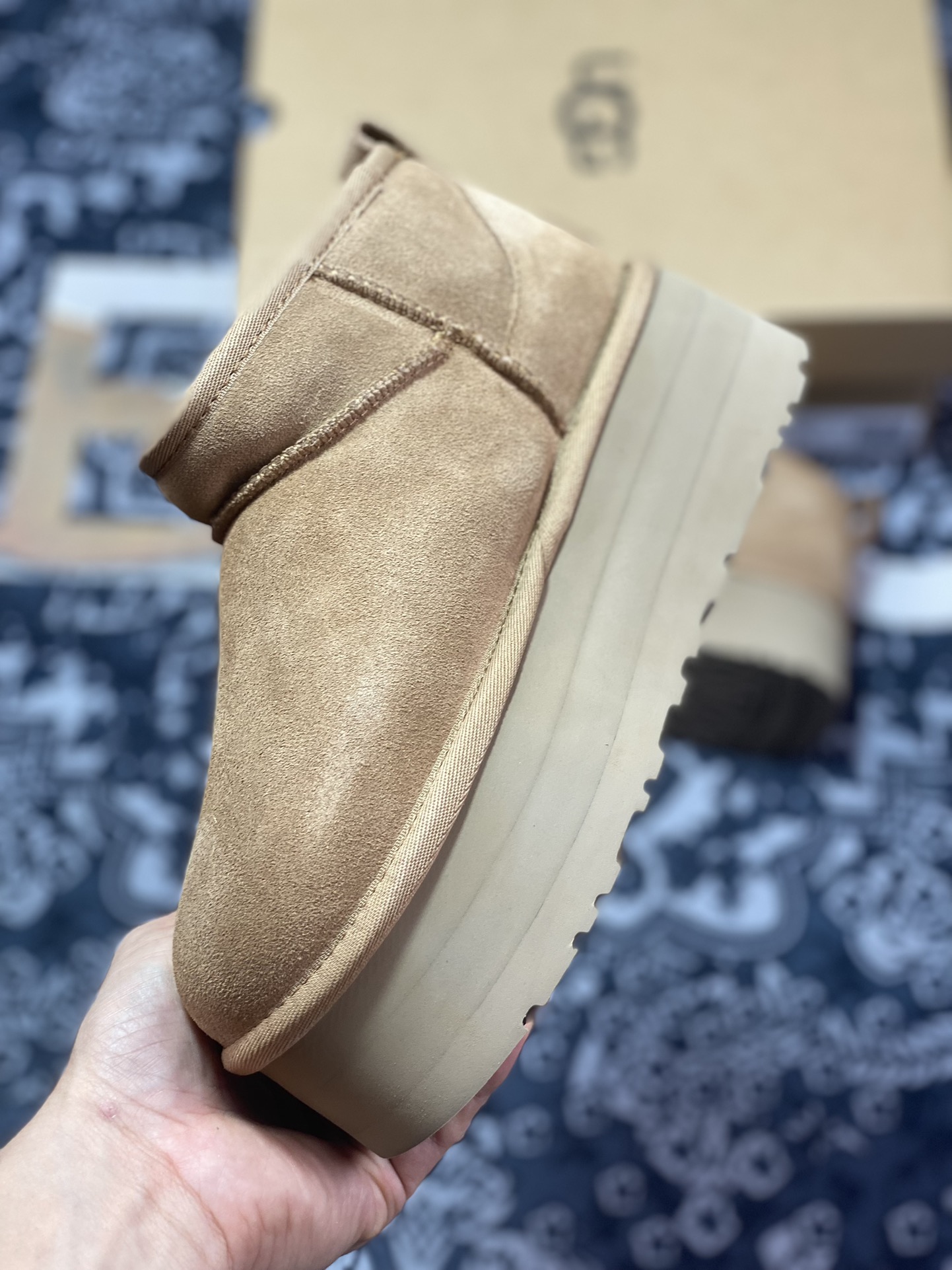 280  美国轻奢品牌UGG W Mini 款II 迷你系列经典女士短筒休闲百搭厚底“栗色加绒”