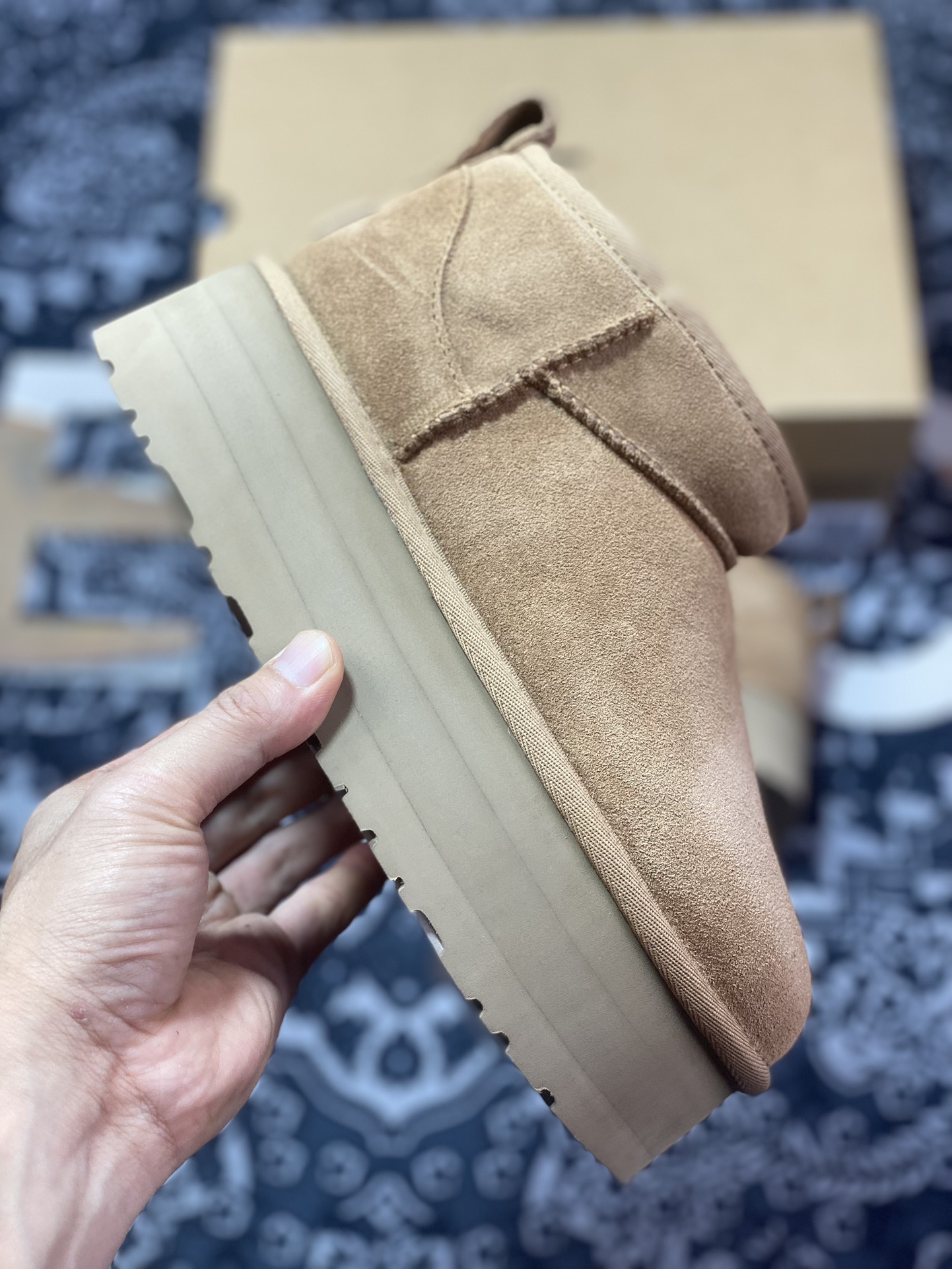 280  美国轻奢品牌UGG W Mini 款II 迷你系列经典女士短筒休闲百搭厚底“栗色加绒”