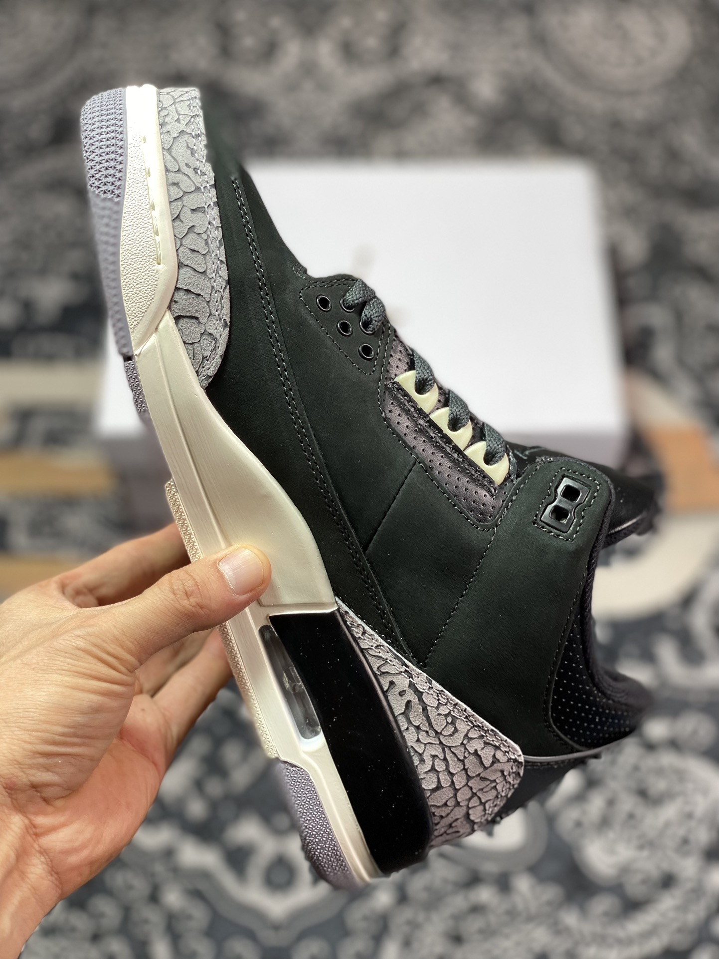 350  Air Jordan 3 Retro ”Off Noir” AJ3 乔3做旧黑水泥 CK9246-001