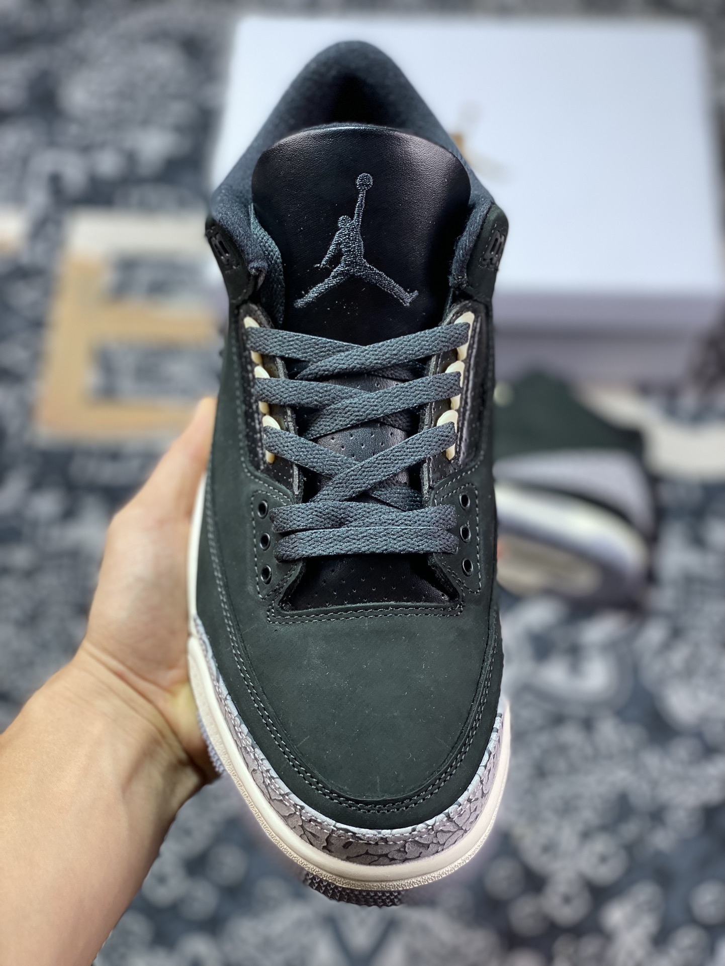 350  Air Jordan 3 Retro ”Off Noir” AJ3 乔3做旧黑水泥 CK9246-001