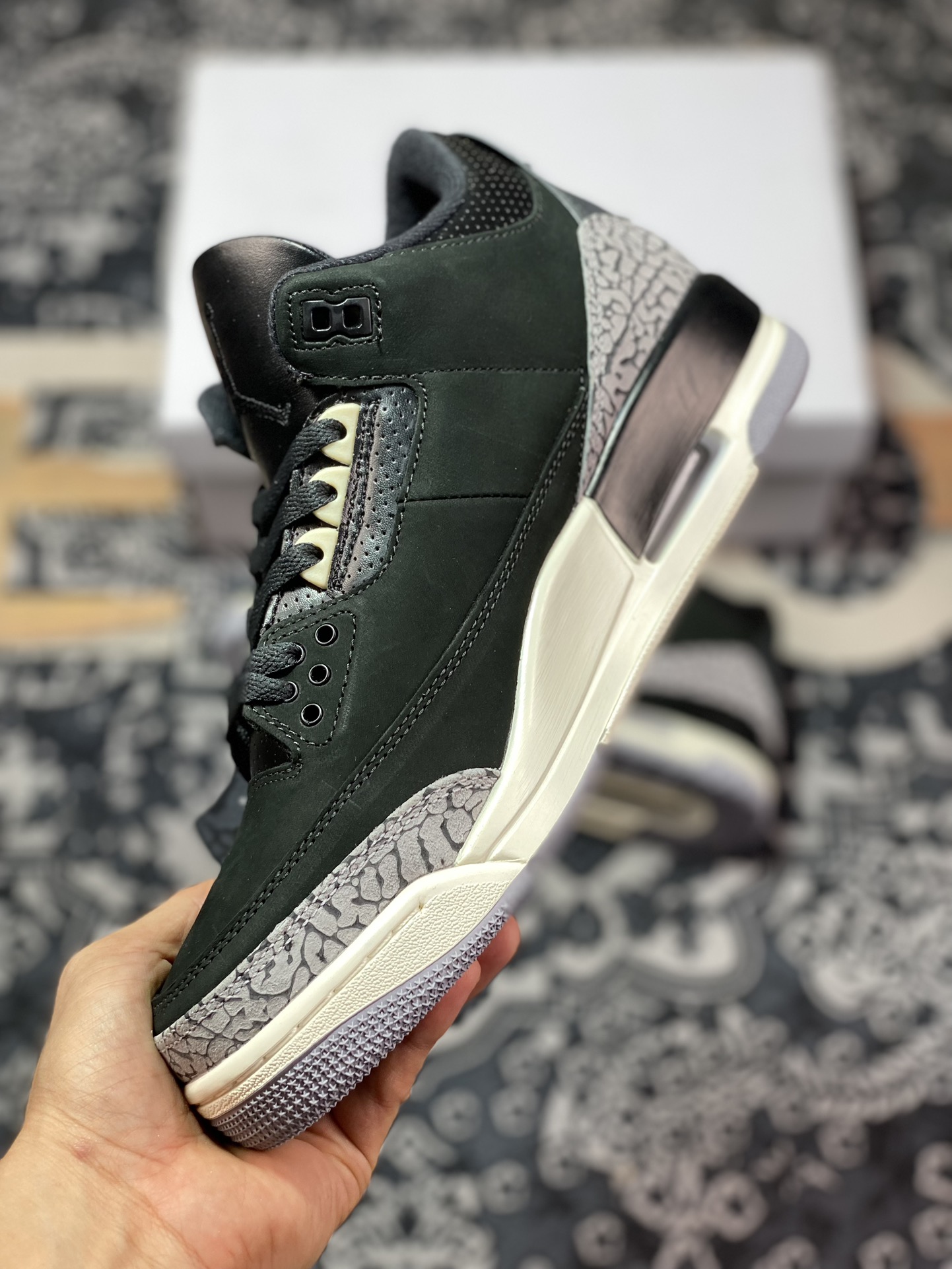 350  Air Jordan 3 Retro ”Off Noir” AJ3 乔3做旧黑水泥 CK9246-001