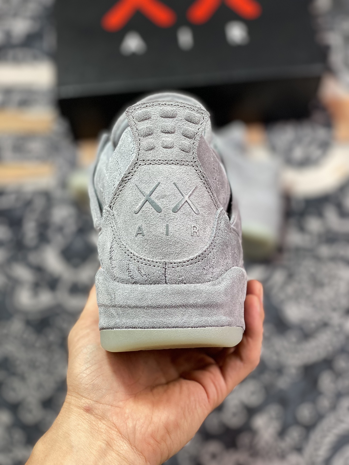 580 Kaws x Air Jordan 4 AJ4乔4 限量联名 灰麂皮 930155-003