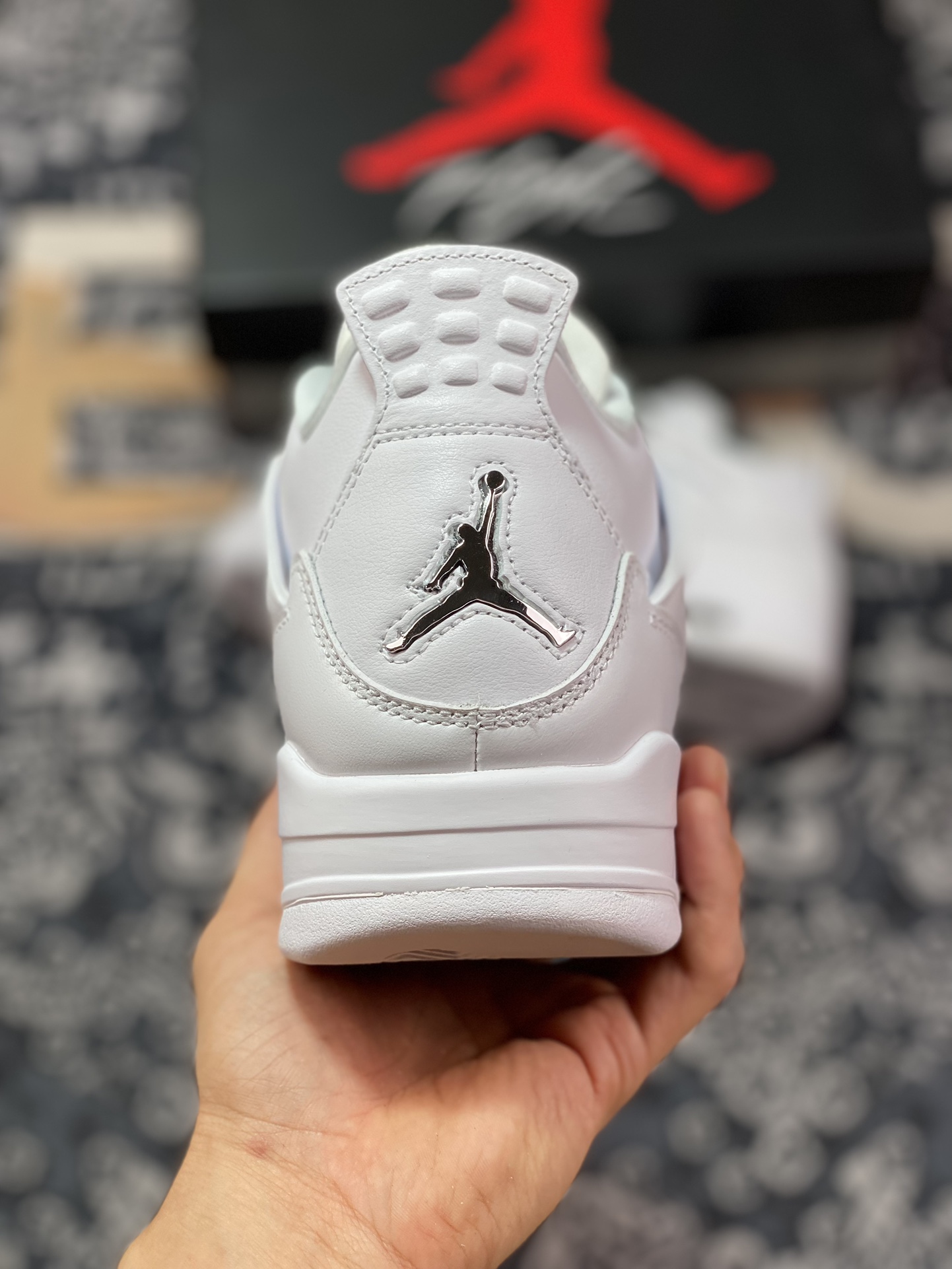 380  New 绿X 巅峰版本 全新升级 Jordan Air Jordan 4 retro pure money 银扣 纯白  308497-100