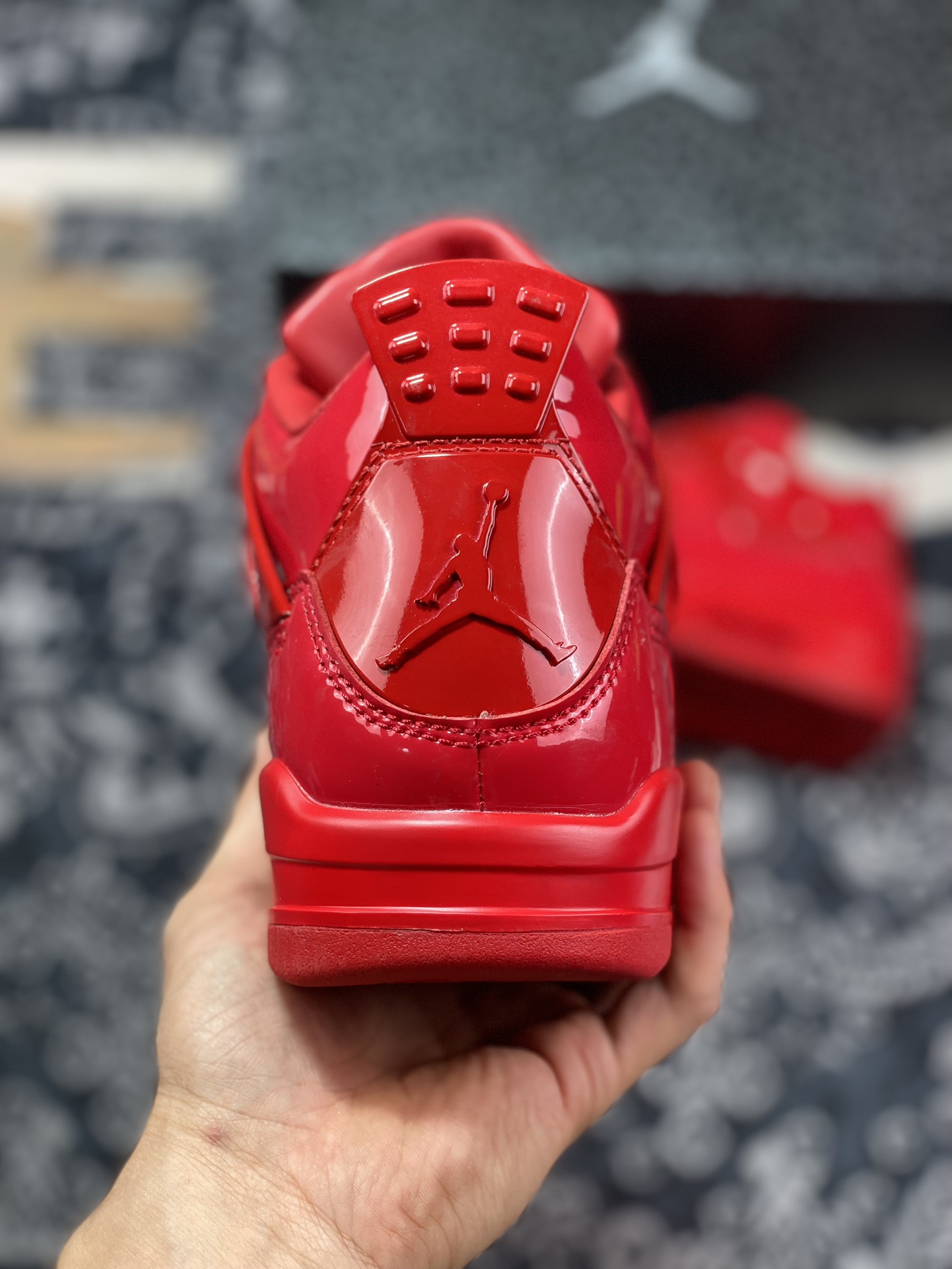 380 Air Jordan 4 ” 11Lab4 Red ” AJ4乔4 红漆皮 文化篮球鞋 719864-600