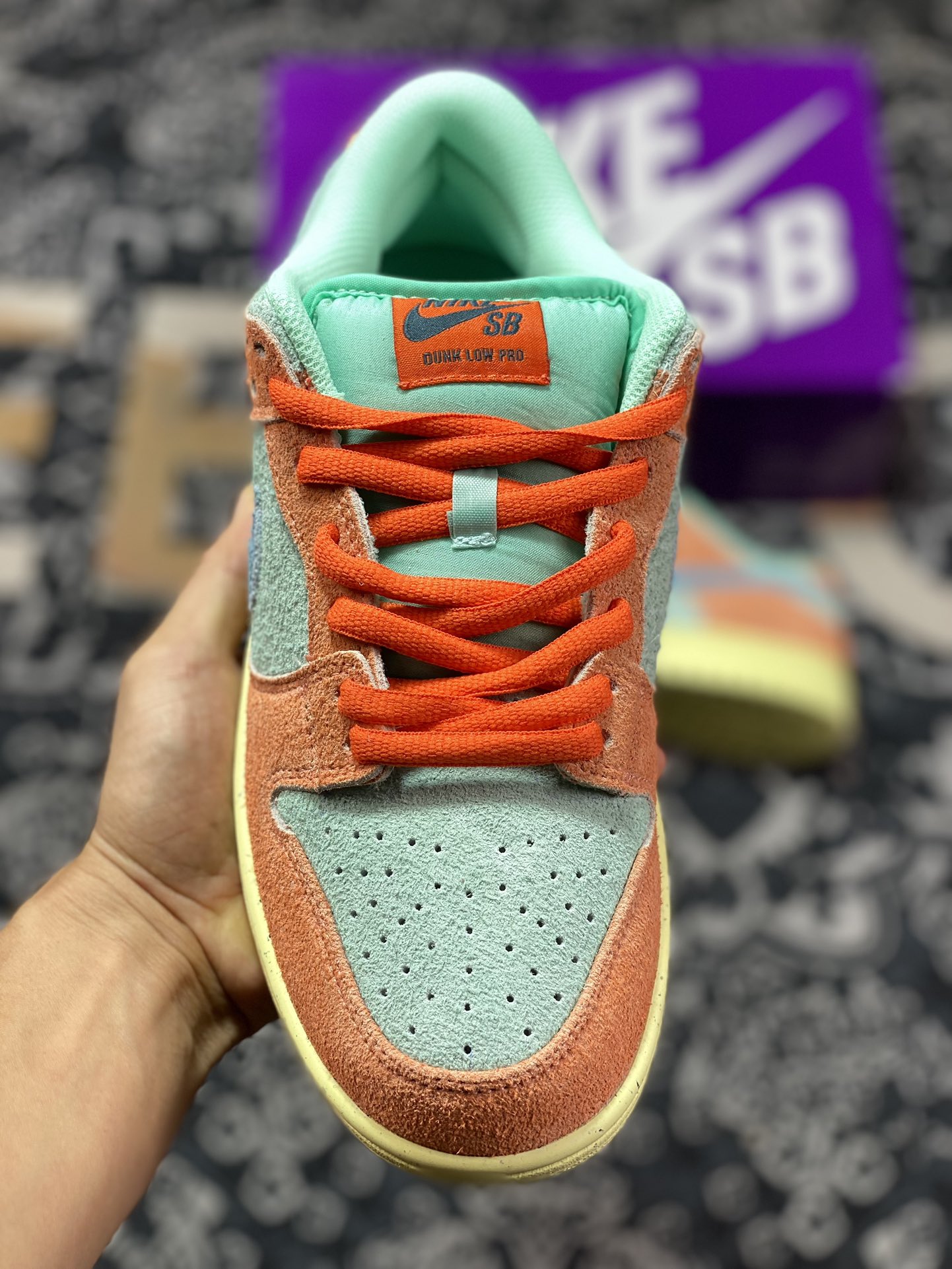 260 Nike SB Dunk Low Pro“Orange Aqua”  DV5429-800