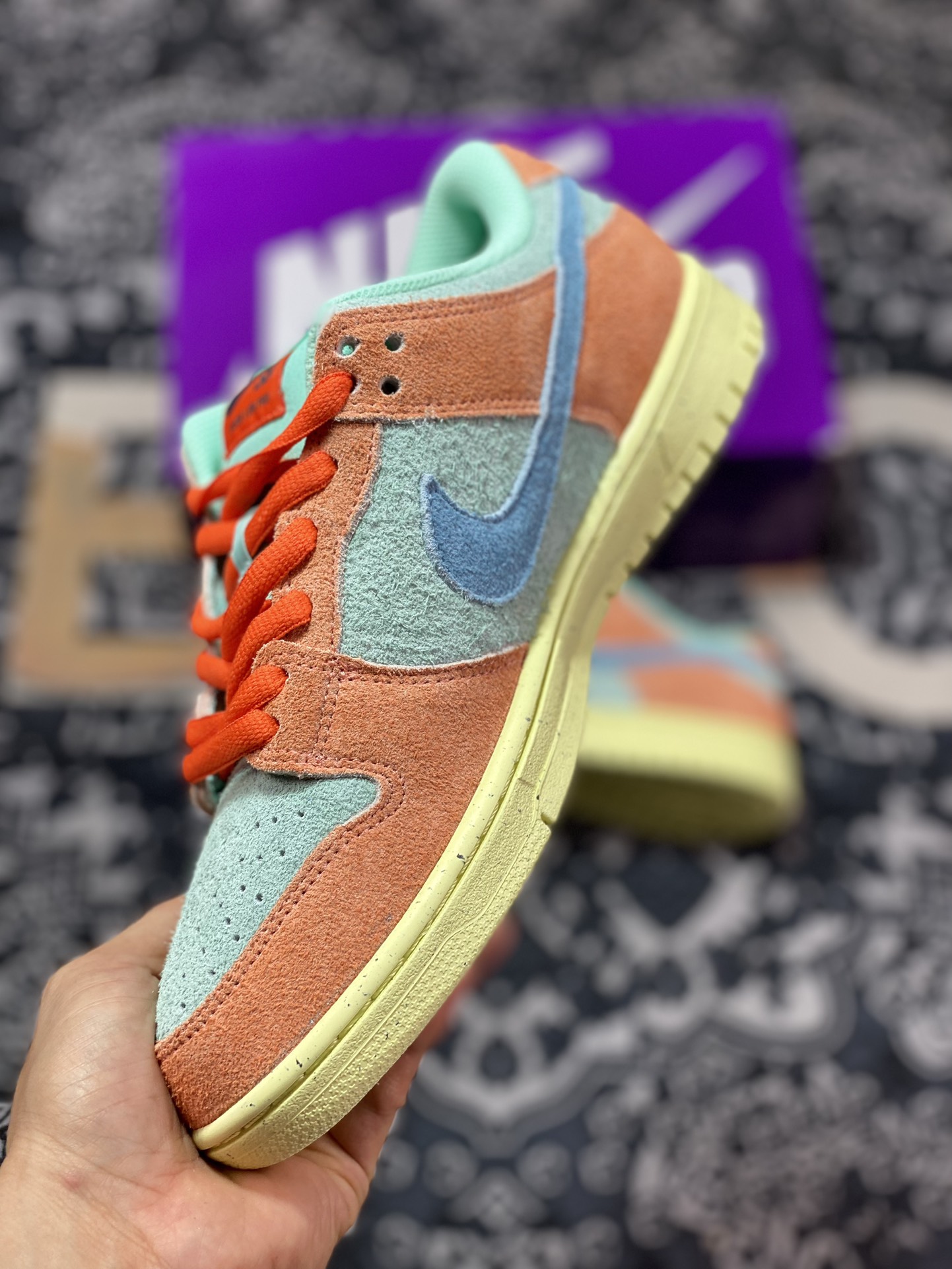 260 Nike SB Dunk Low Pro“Orange Aqua”  DV5429-800