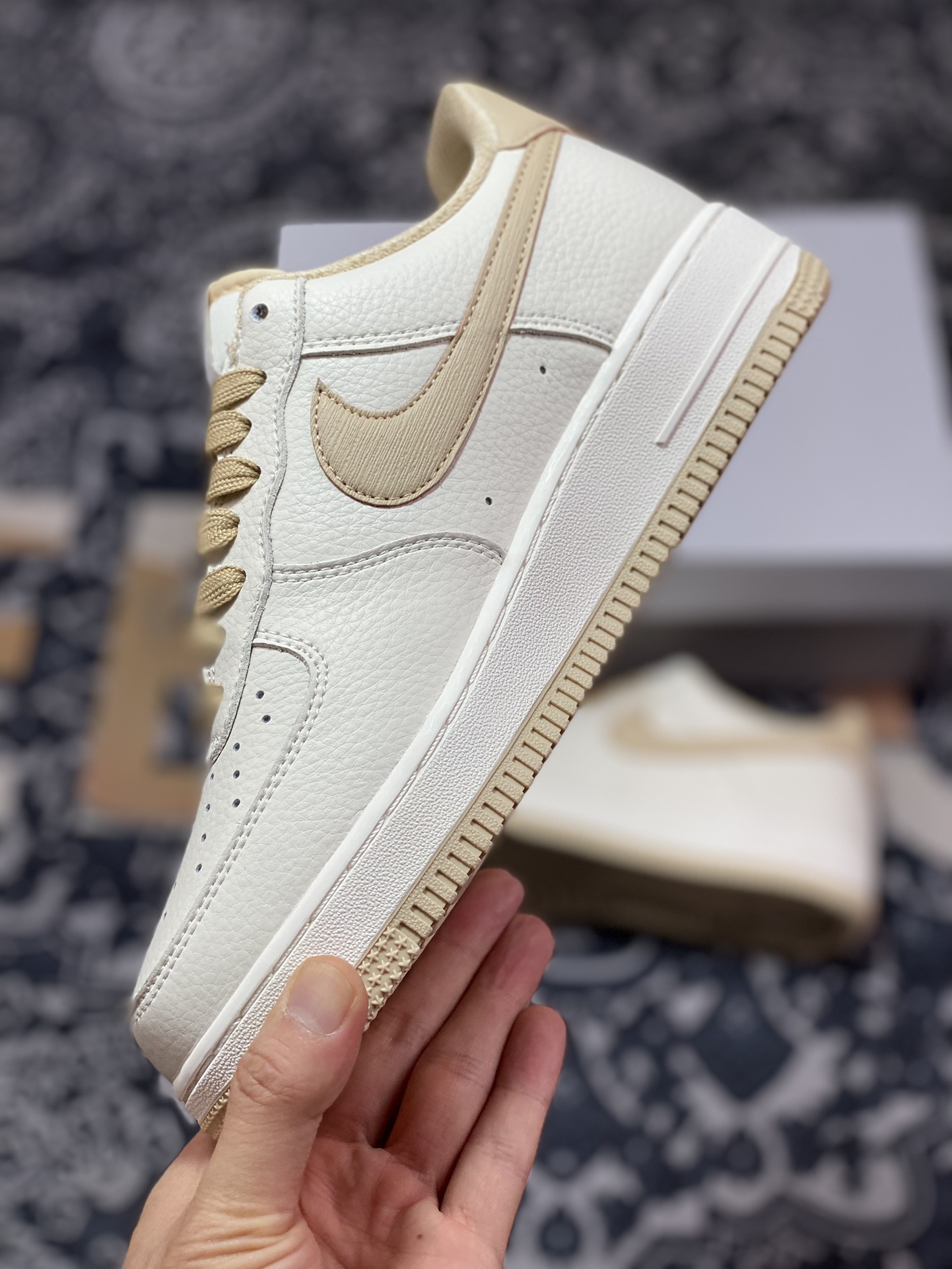 240  Nike Air Force 1 Low"MORE THAN"空军一号低帮板鞋“米白沙棕签名涂鸦”GR5263-023