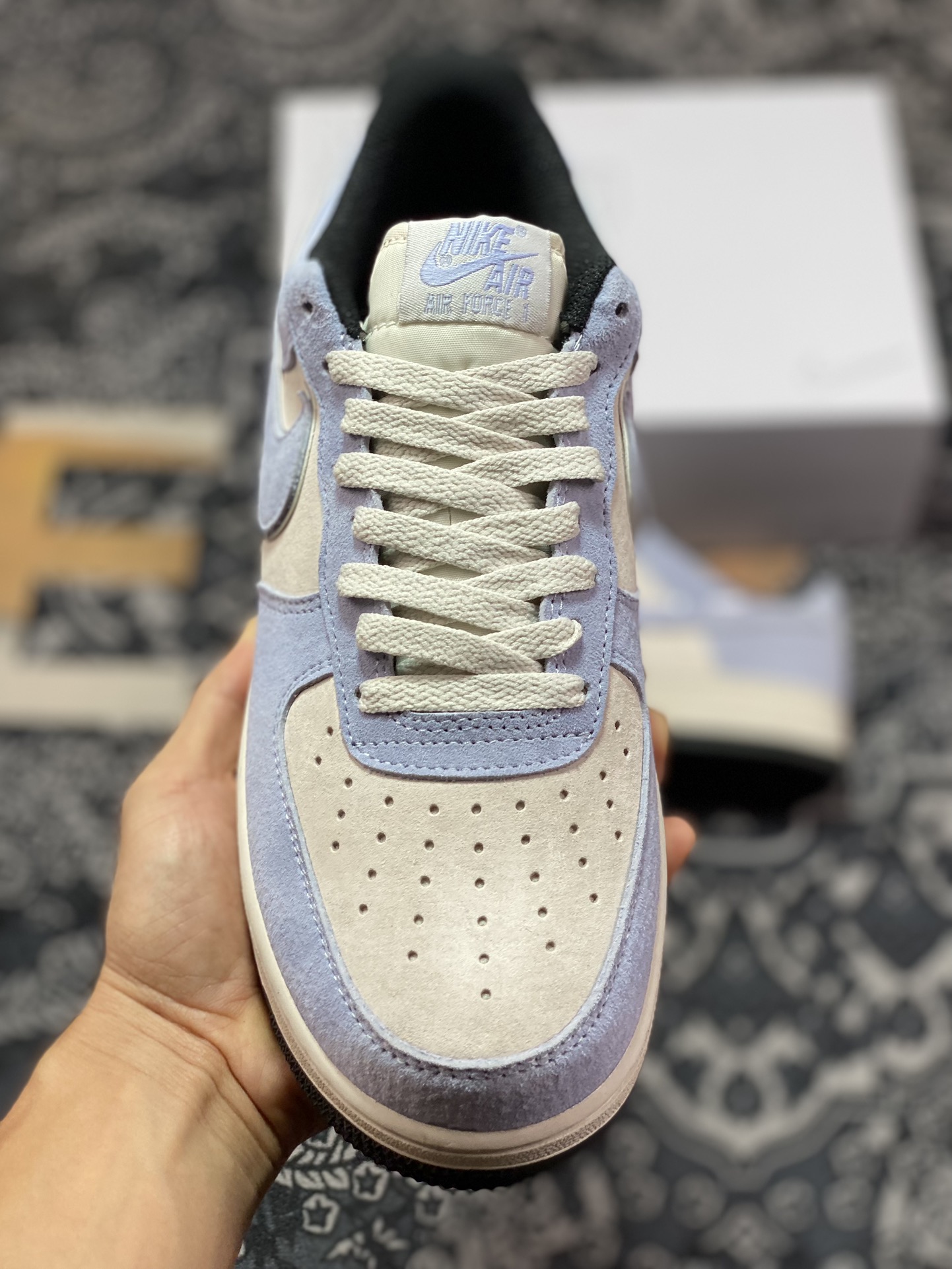 240  Air Force 1'07 Low Retro SP空军一号低帮经典百搭休闲运动板鞋“麂皮淡紫米白”