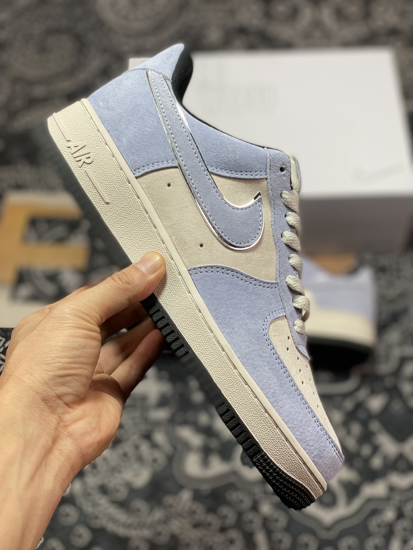 240  Air Force 1'07 Low Retro SP空军一号低帮经典百搭休闲运动板鞋“麂皮淡紫米白”