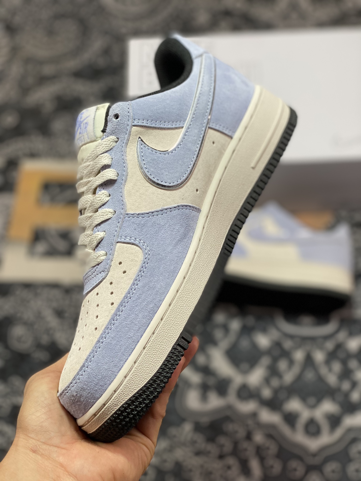 240  Air Force 1'07 Low Retro SP空军一号低帮经典百搭休闲运动板鞋“麂皮淡紫米白”