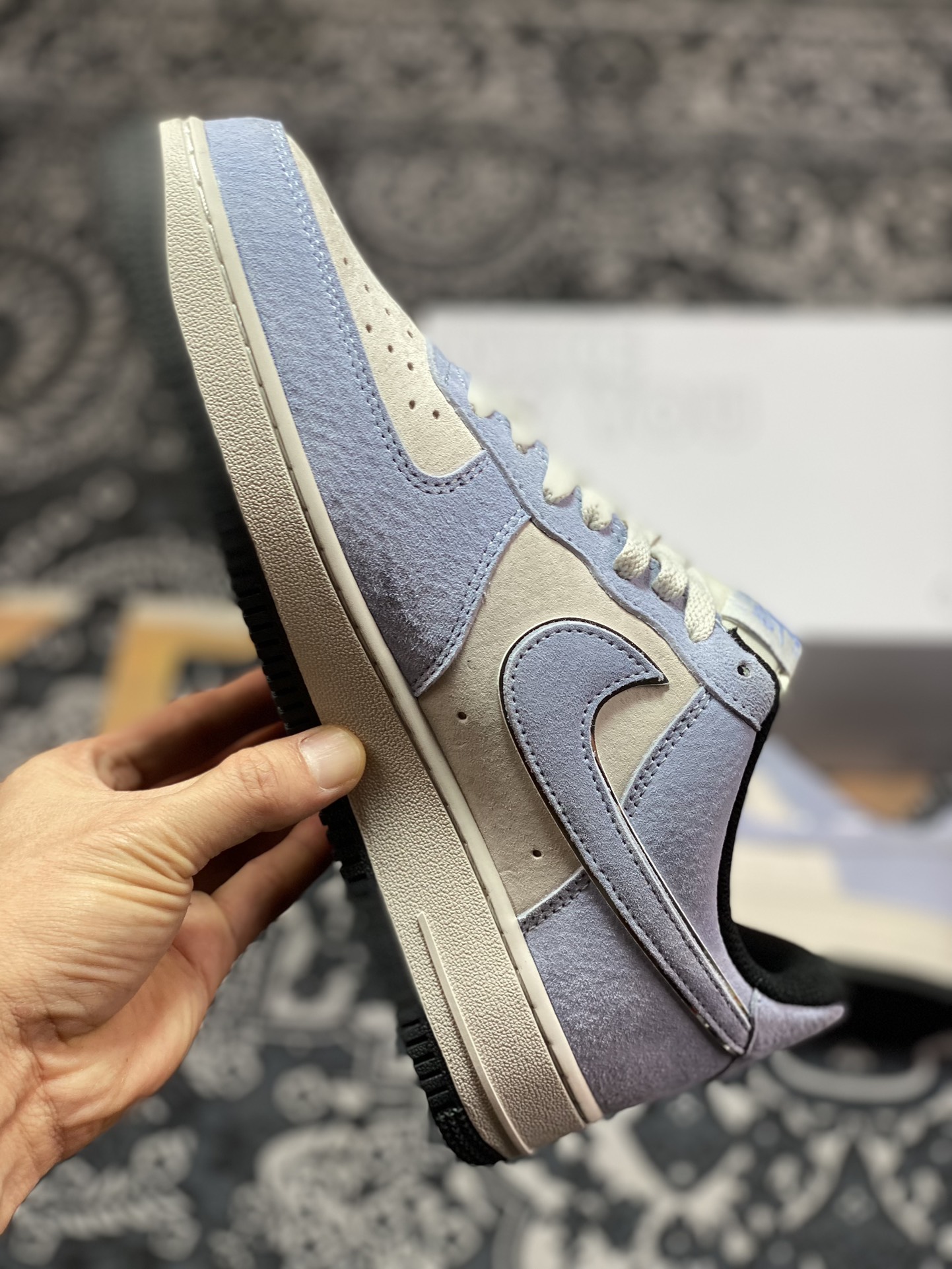 240  Air Force 1'07 Low Retro SP空军一号低帮经典百搭休闲运动板鞋“麂皮淡紫米白”