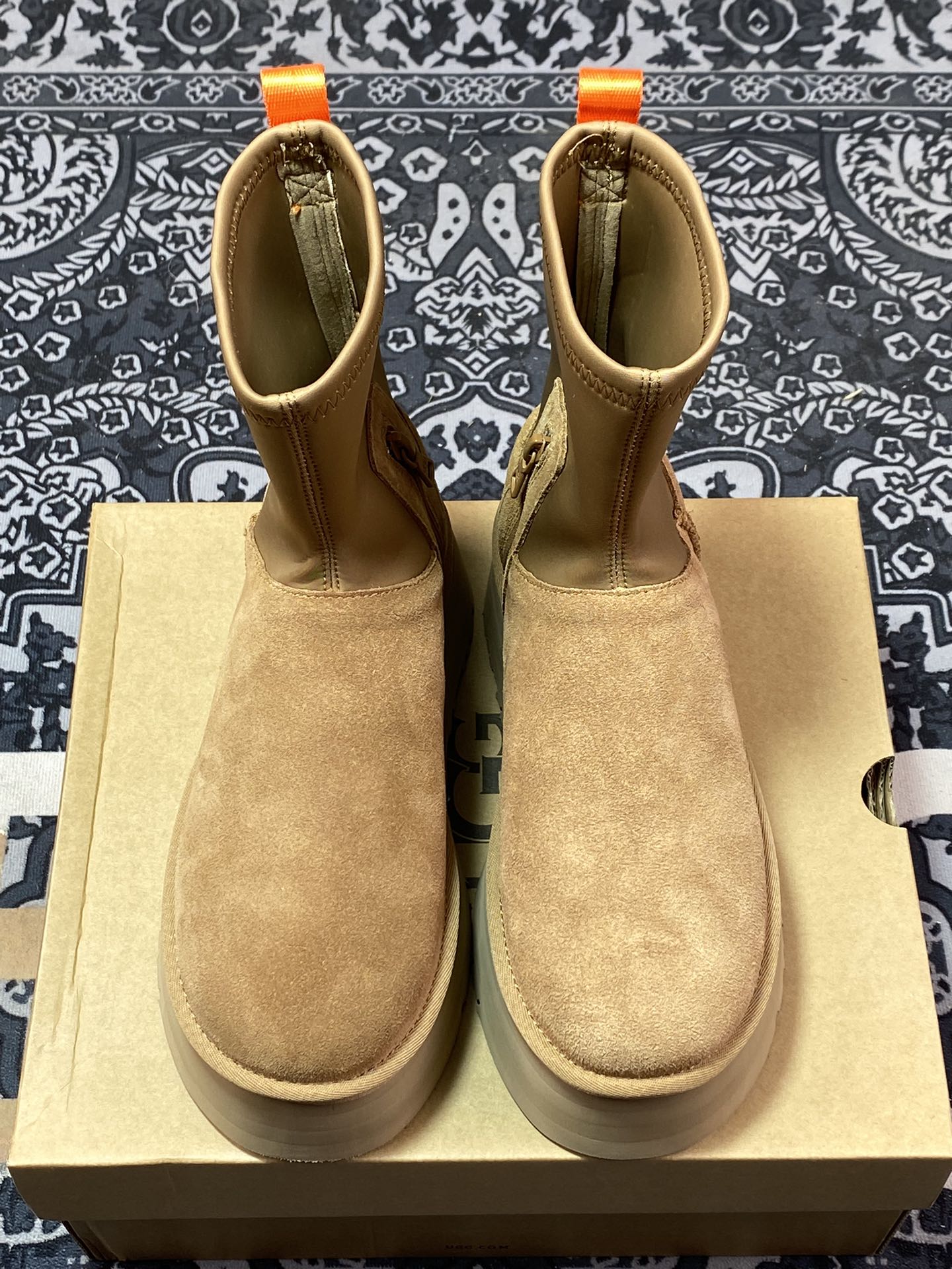 American light luxury brand ugg new deep boots casual versatile thick-soled high boots ”chestnut plus velvet”