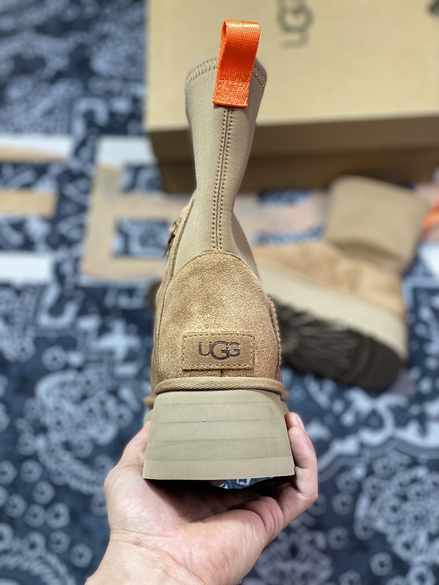 American light luxury brand ugg new deep boots casual versatile thick-soled high boots ”chestnut plus velvet”