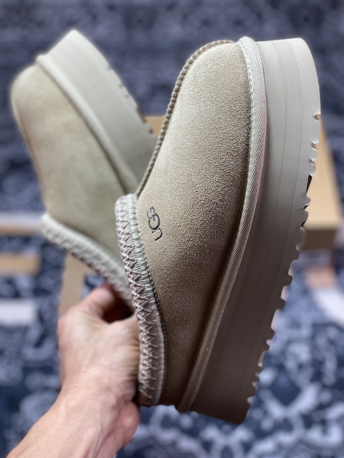 280 UGG W Leisure Tazz Slipper Chestnut 塔茨系列加厚款穆勒风包头舒适露跟半拖鞋“菜籽色编织加绒”