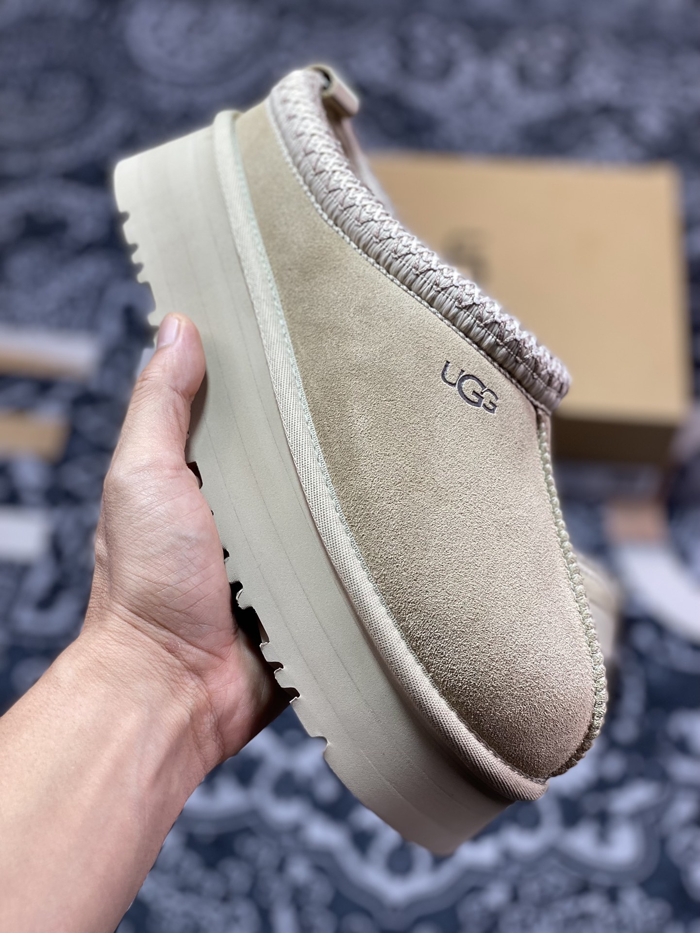 280 UGG W Leisure Tazz Slipper Chestnut 塔茨系列加厚款穆勒风包头舒适露跟半拖鞋“菜籽色编织加绒”