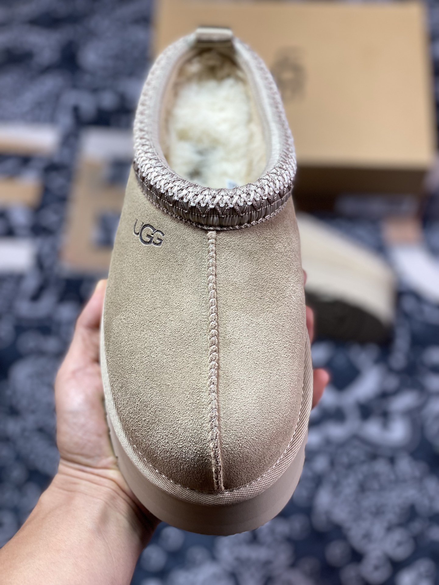 280 UGG W Leisure Tazz Slipper Chestnut 塔茨系列加厚款穆勒风包头舒适露跟半拖鞋“菜籽色编织加绒”