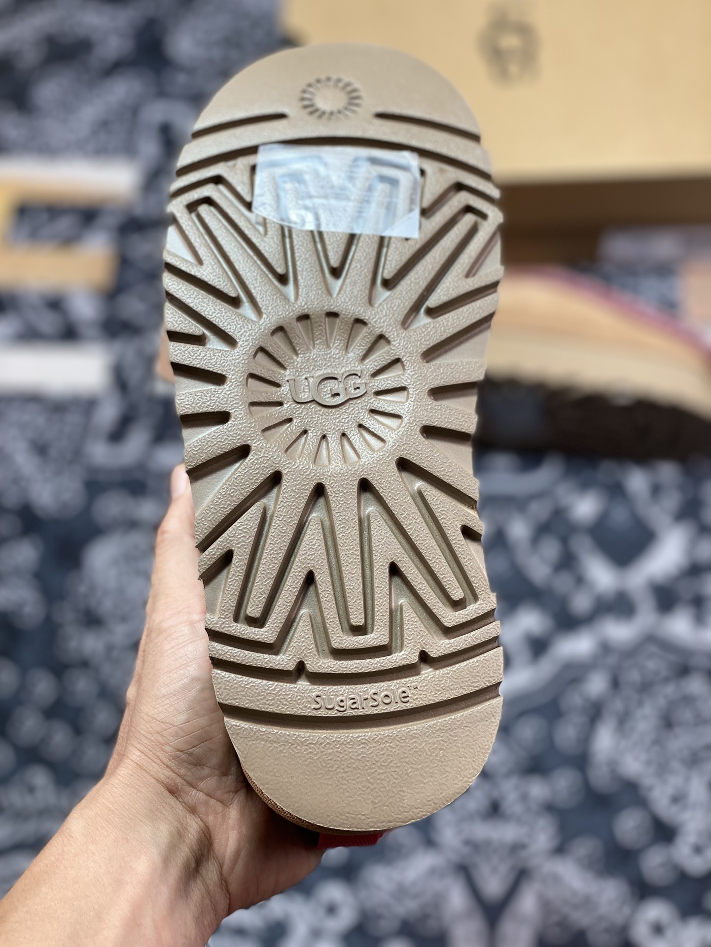 280  UGG W Leisure Tazz Slipper Chestnut 塔茨系列加厚款穆勒风包头舒适露跟半拖鞋“栗子棕红编织加绒”