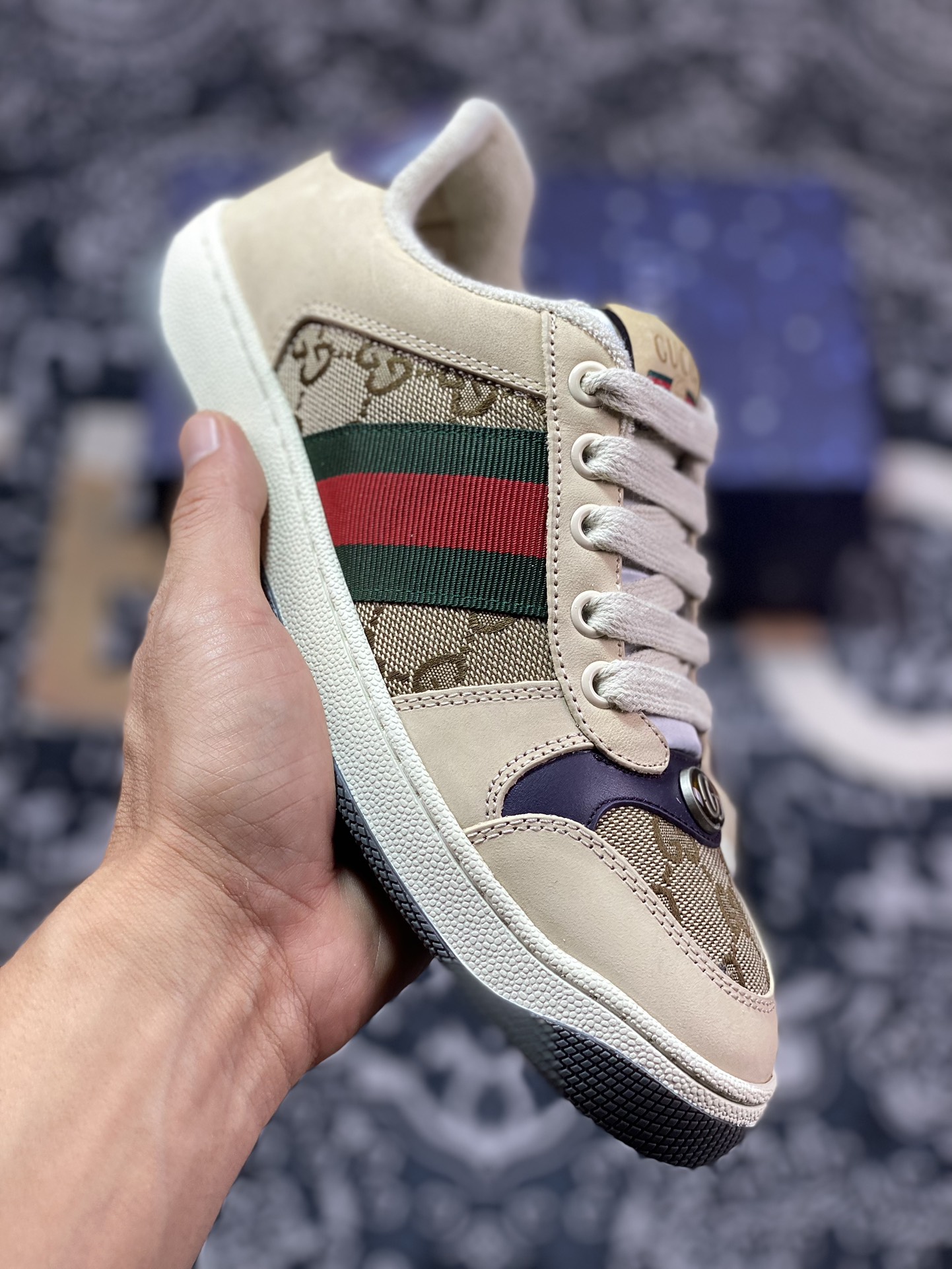 480 优选 Gucci Distressed Screener sneaker古驰小脏鞋系列