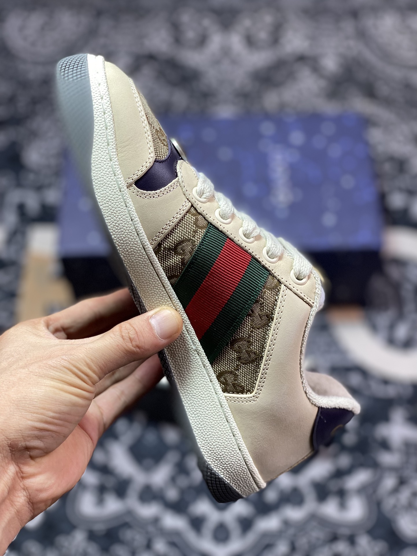 480 优选 Gucci Distressed Screener sneaker古驰小脏鞋系列