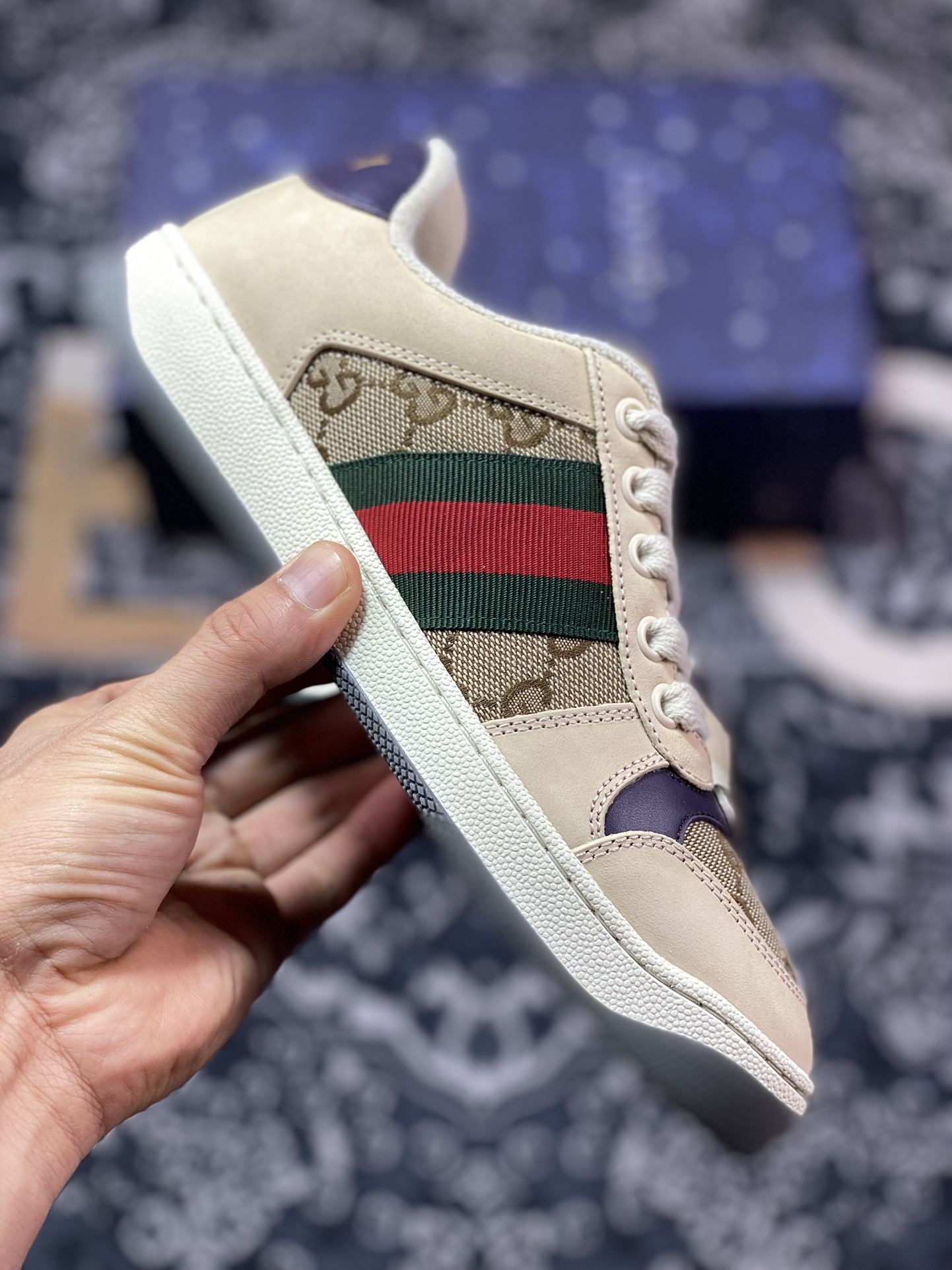 480 优选 Gucci Distressed Screener sneaker古驰小脏鞋系列