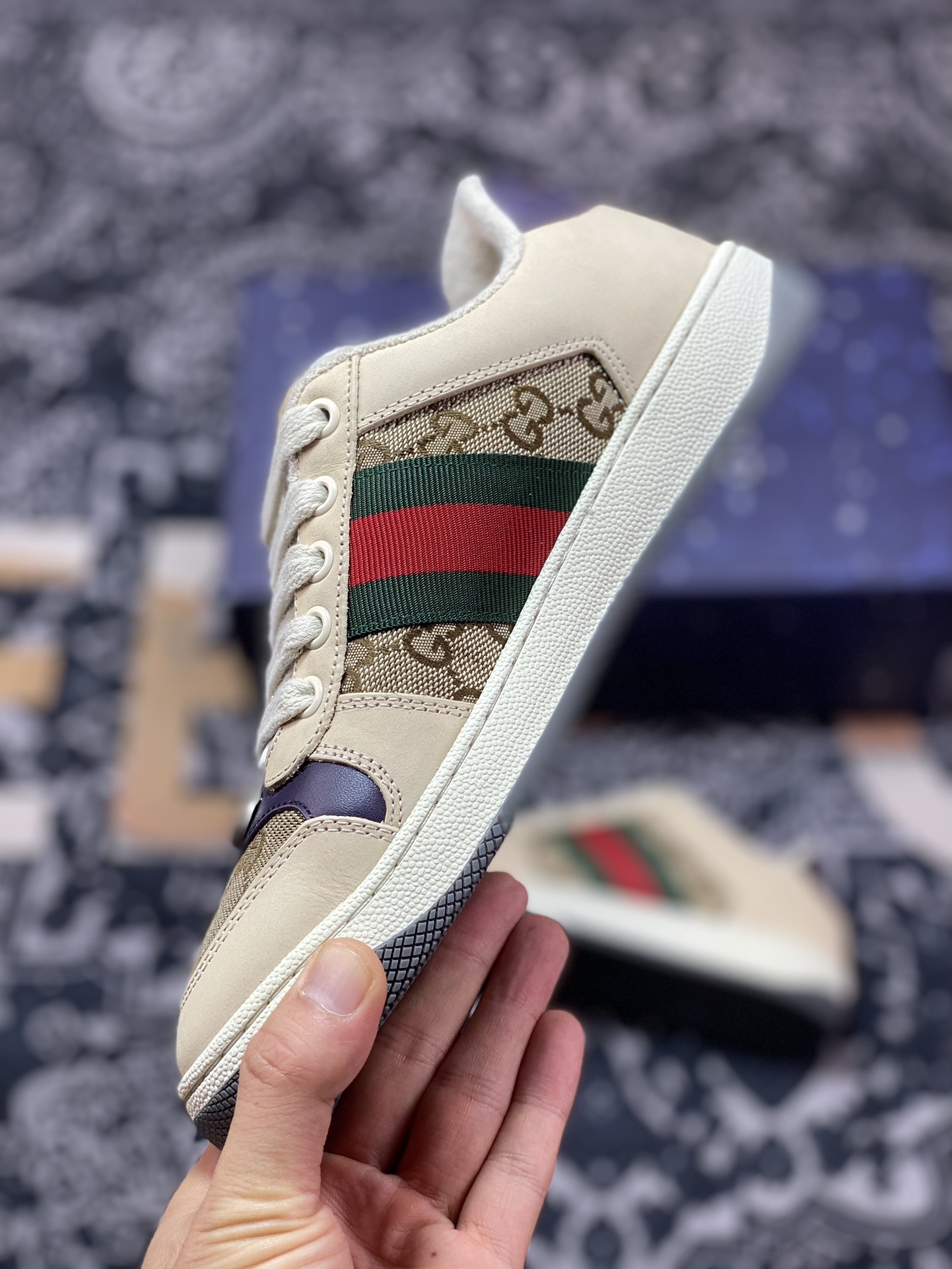 480 优选 Gucci Distressed Screener sneaker古驰小脏鞋系列