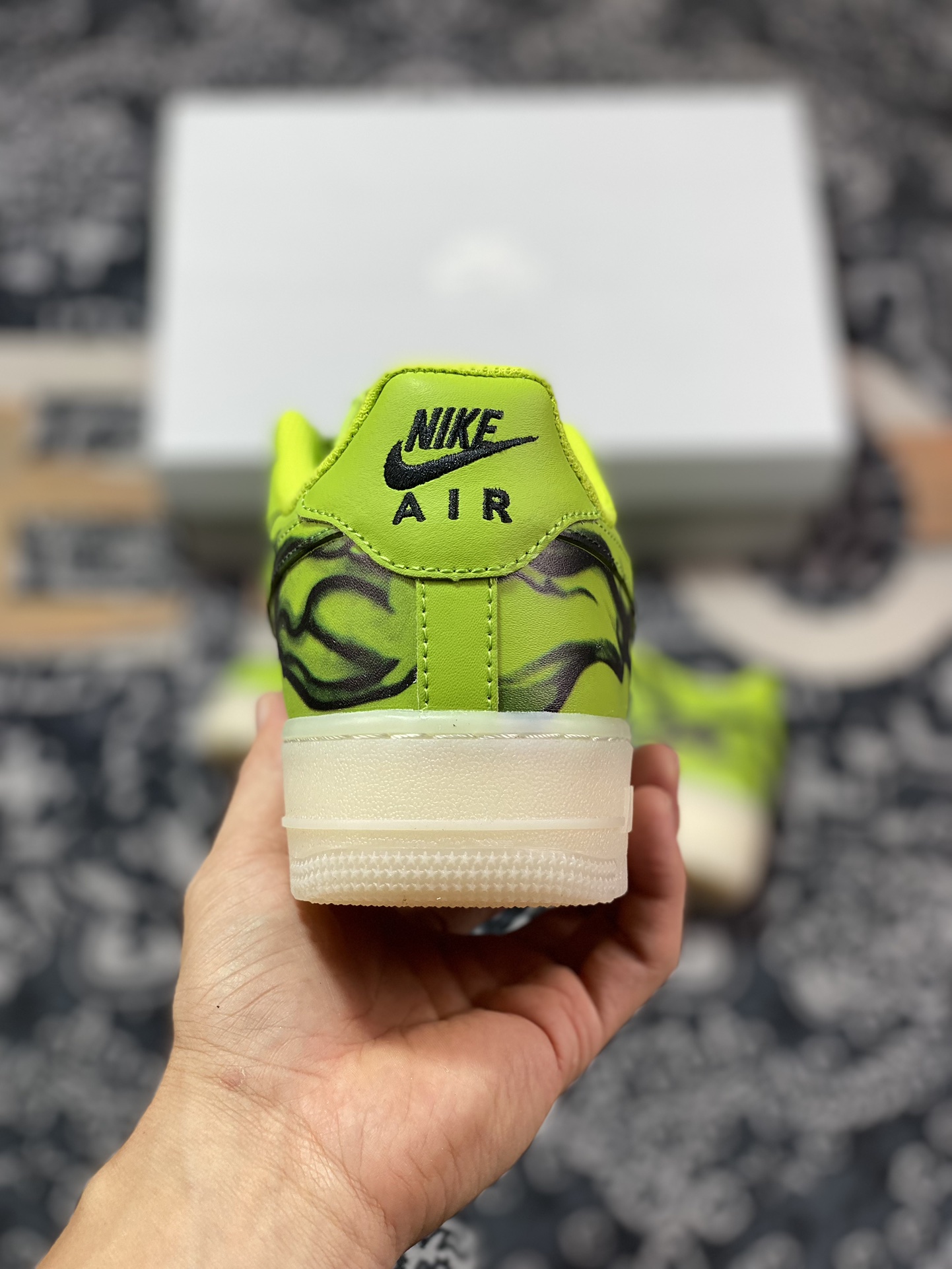 240 Nike Air Force 1 Low '07 QS"Green Goo Skeleton"空军一号经典低帮百搭休闲运动板鞋“