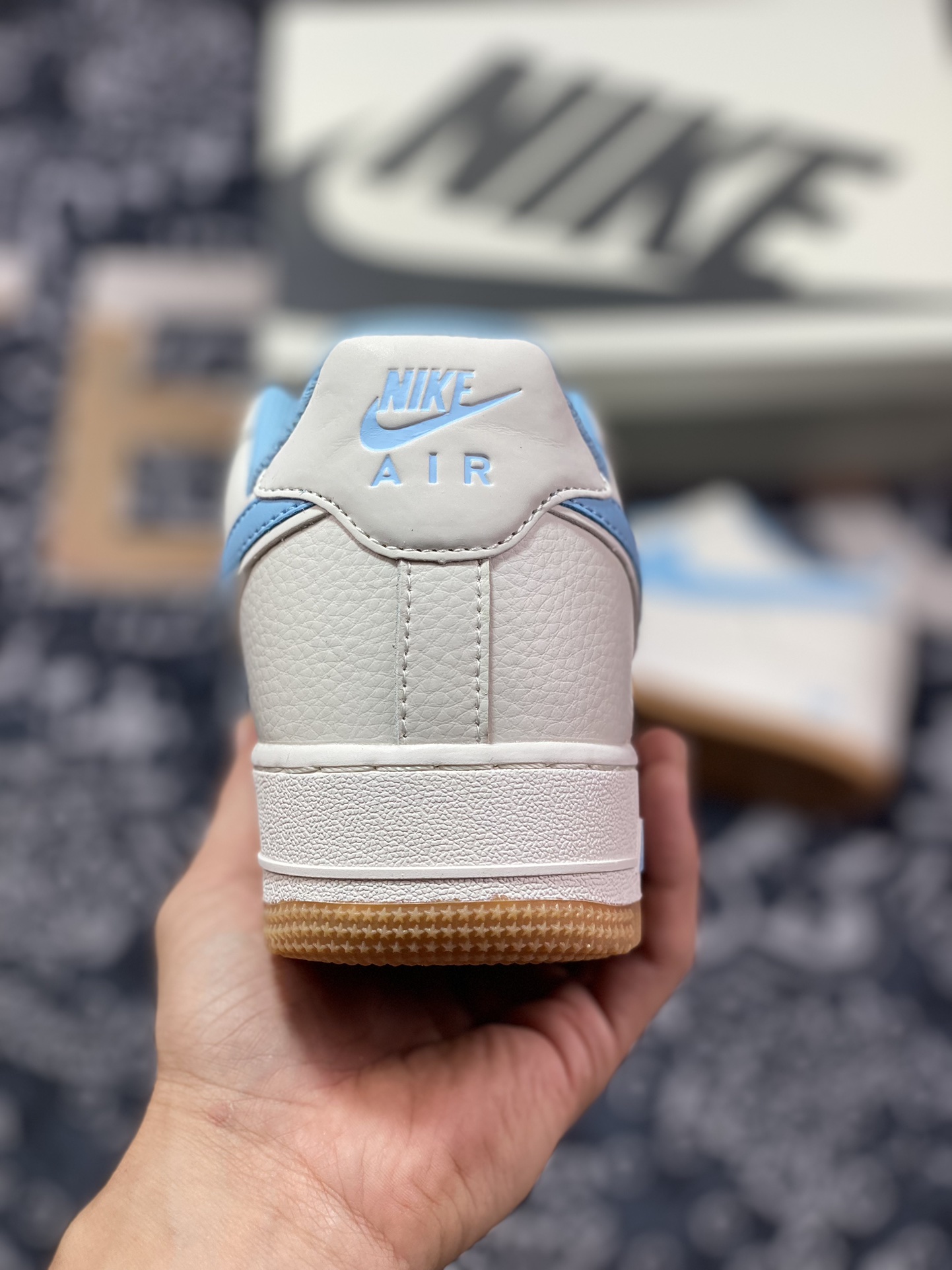 240 耐克Nike Air Force 1’07 Low"Milky White/Sky Blue/Gum"空军一号板鞋“奶白天蓝小钩反光生胶底”HD1689-108