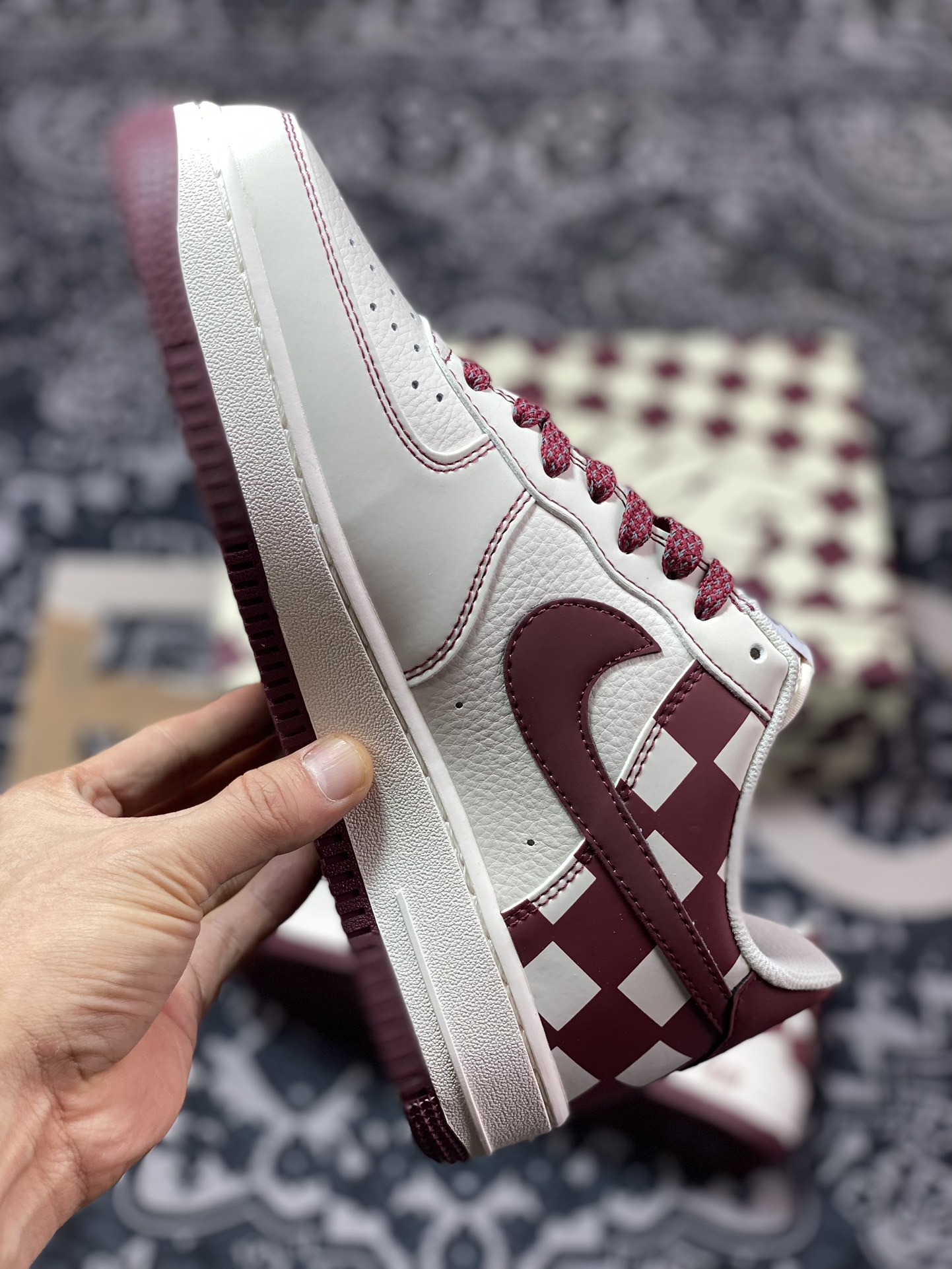 240 Air Force 1'07 Low 酒红格子 GZ5688-055