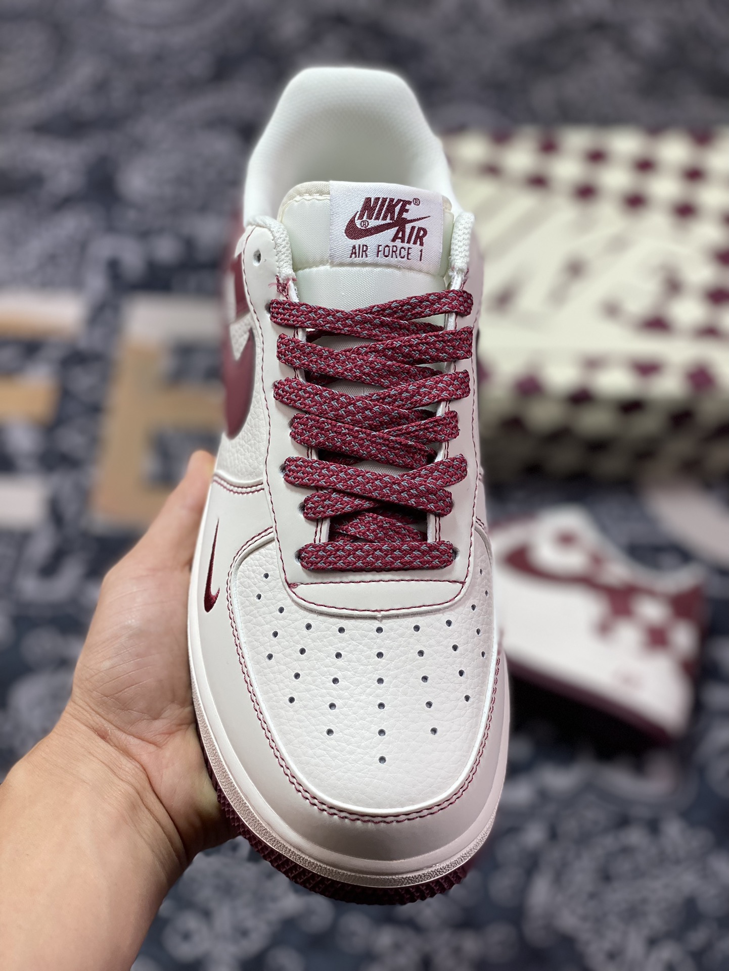 240 Air Force 1'07 Low 酒红格子 GZ5688-055