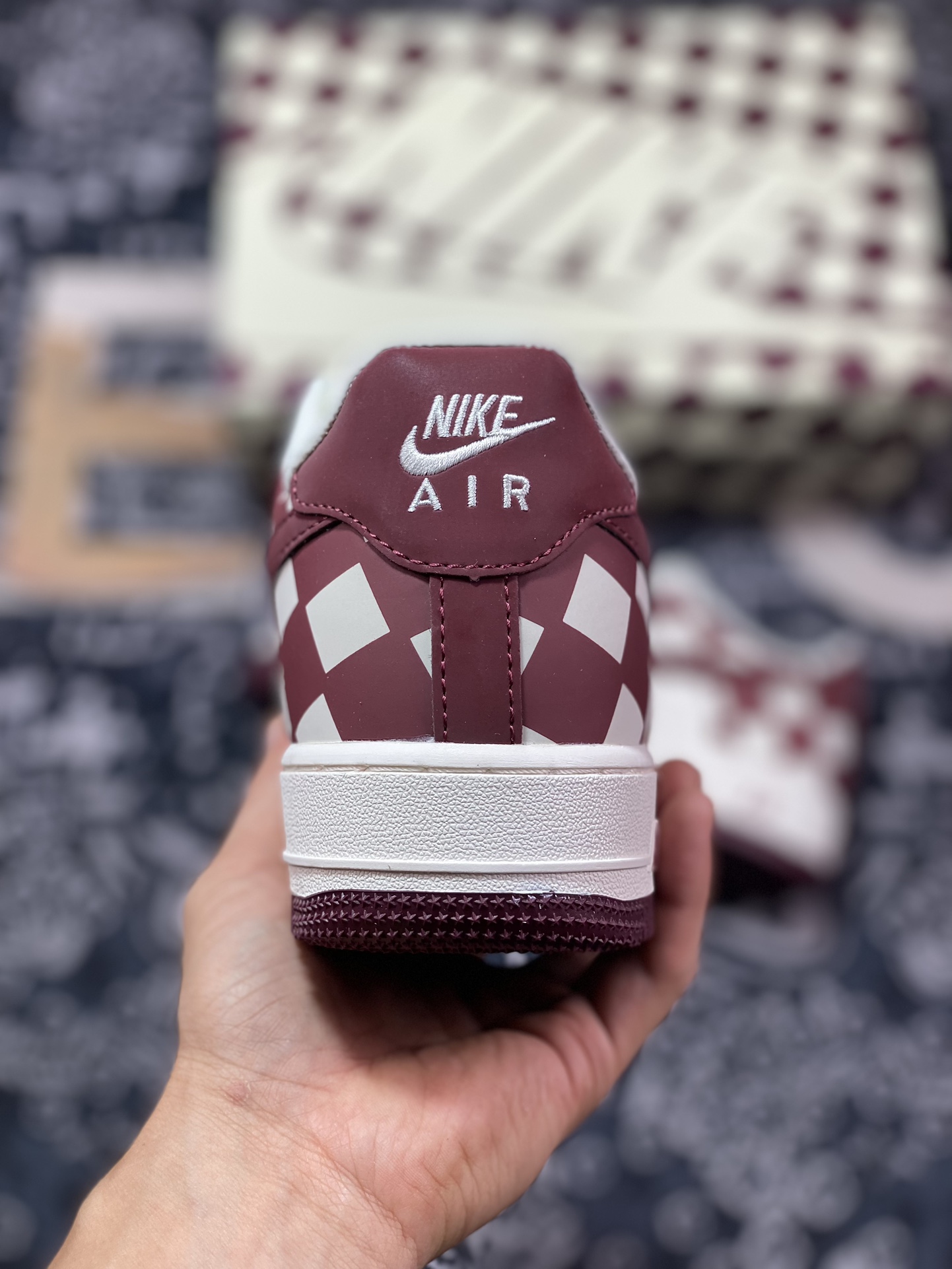 240 Air Force 1'07 Low 酒红格子 GZ5688-055