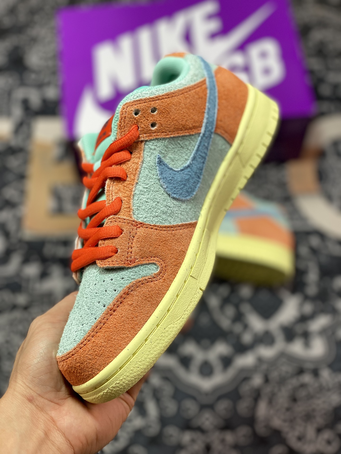 220 性价比触顶 同价区间无对手 Nike  Dunk SB Low "Orange and Emerald Rise" 橙青色 DV5429-800