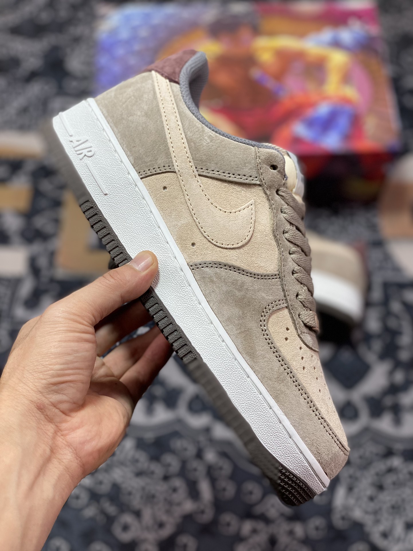 260 Air Force 1'07 Low Retro SP空军一号低帮经典板鞋“麂皮浅棕米黄酒红路飞”LF8989-222