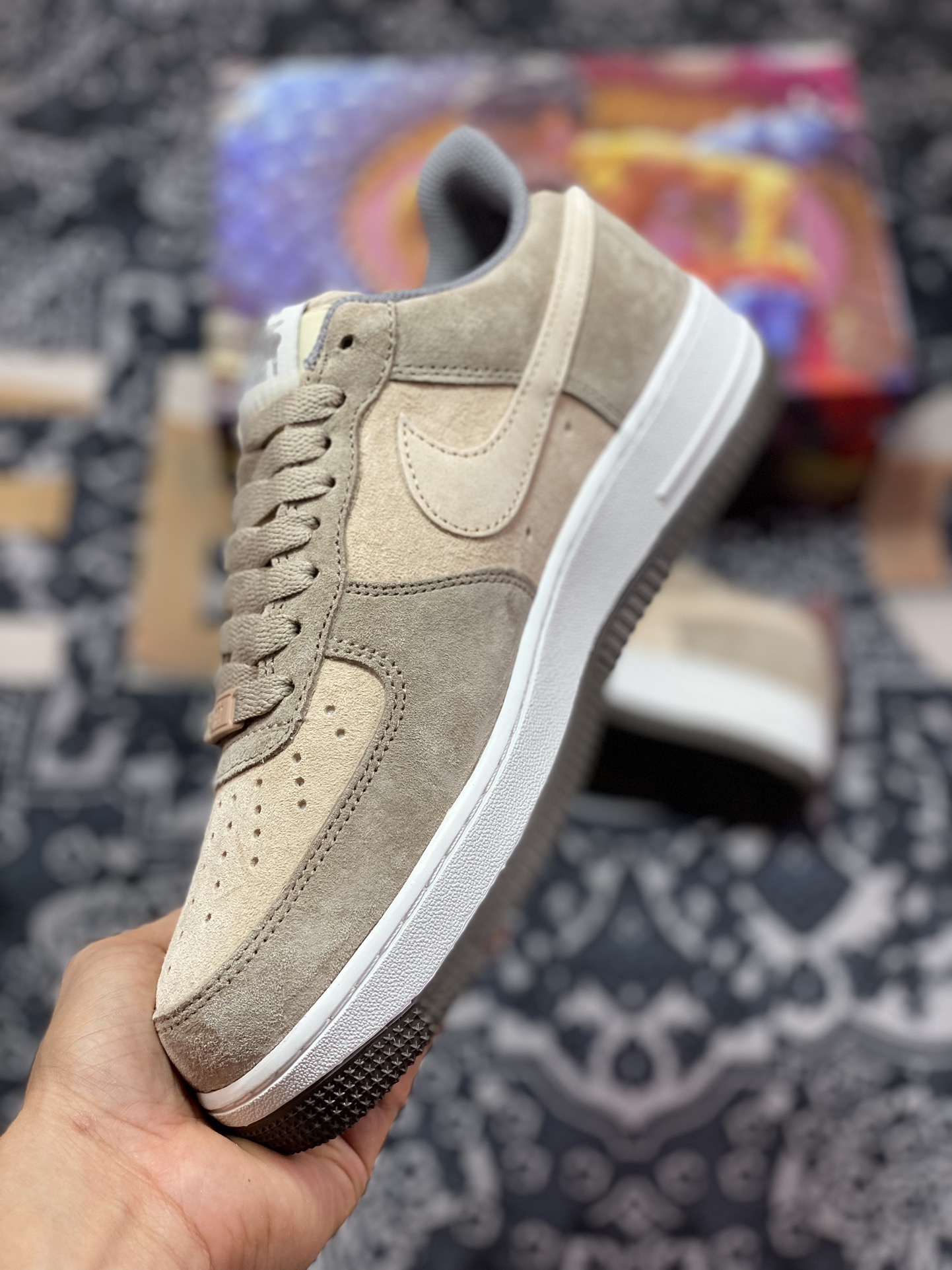 260 Air Force 1'07 Low Retro SP空军一号低帮经典板鞋“麂皮浅棕米黄酒红路飞”LF8989-222