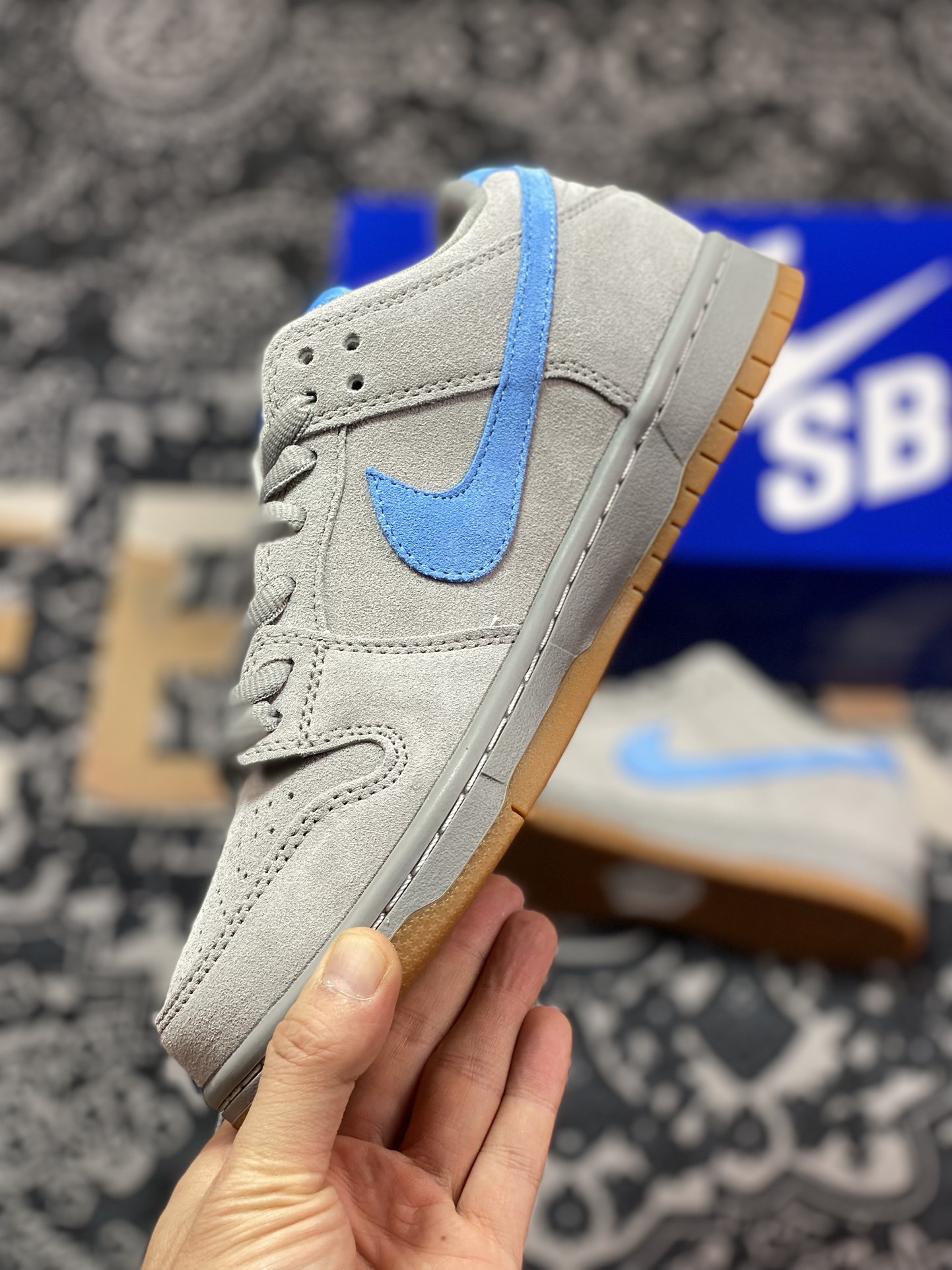 220 Nike  SB Dunk Low Pro 灰蓝生胶 304292-022