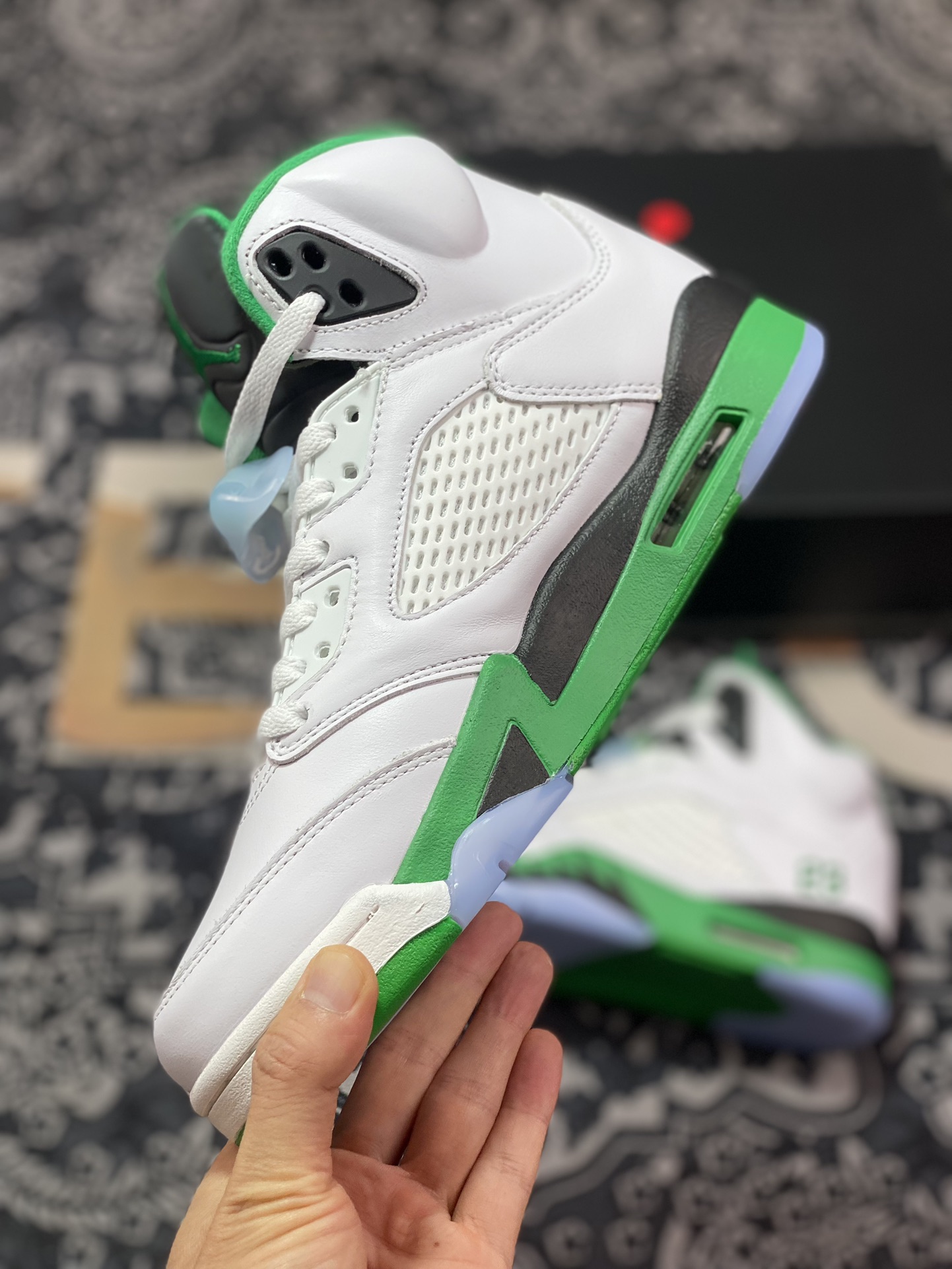 400 东莞大厂出品 Jordan Air Jordan 5"Lucky Green" 白绿 DD9336-103