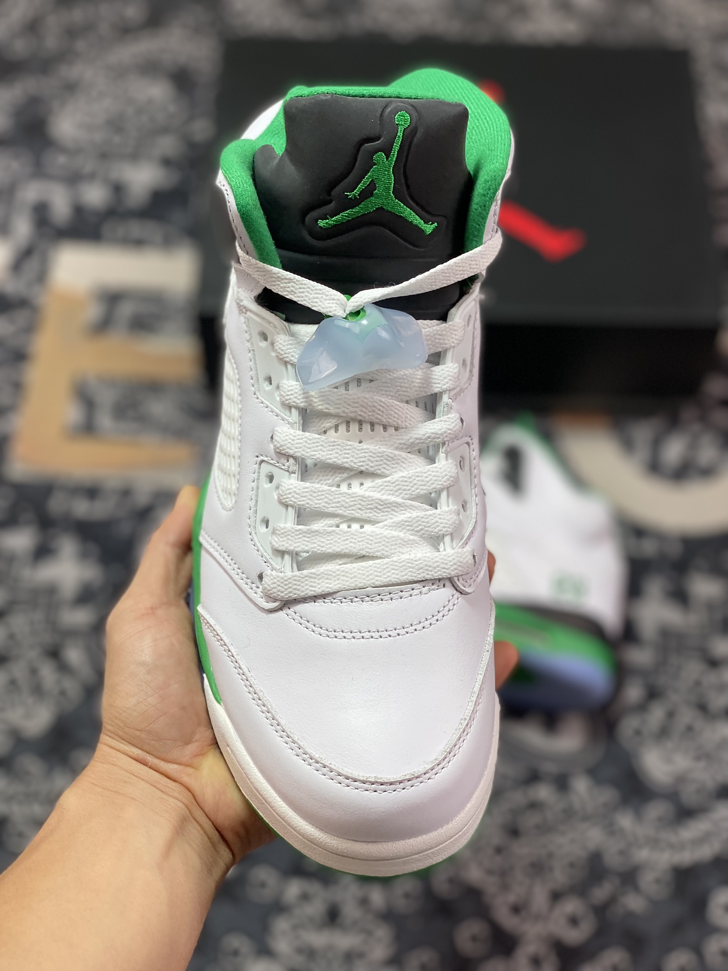 400 东莞大厂出品 Jordan Air Jordan 5"Lucky Green" 白绿 DD9336-103