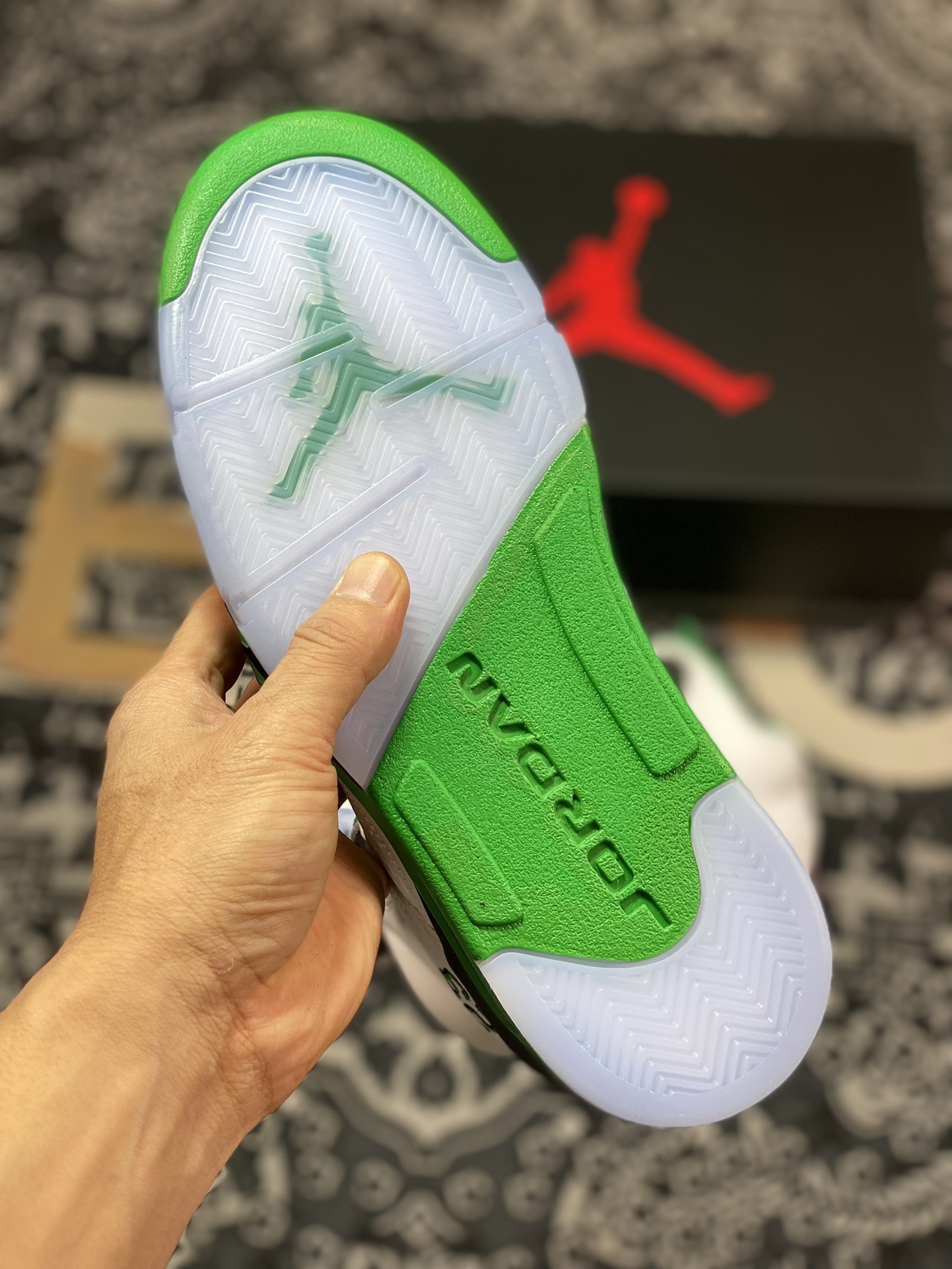 400 东莞大厂出品 Jordan Air Jordan 5"Lucky Green" 白绿 DD9336-103