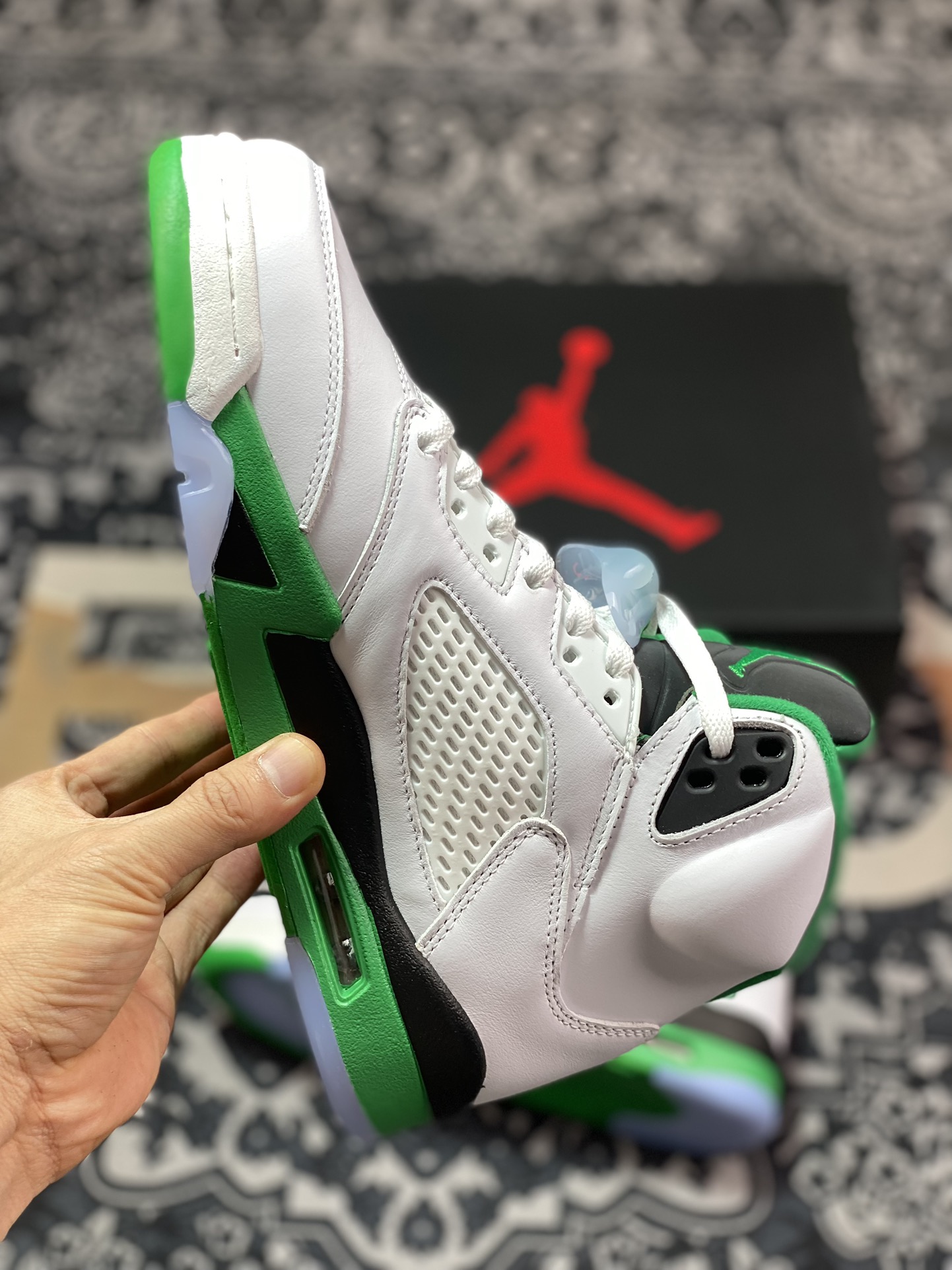 400 东莞大厂出品 Jordan Air Jordan 5"Lucky Green" 白绿 DD9336-103