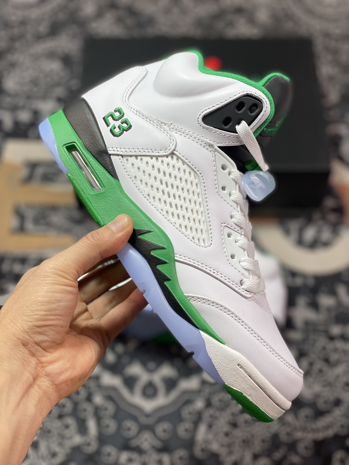 400 东莞大厂出品 Jordan Air Jordan 5"Lucky Green" 白绿 DD9336-103