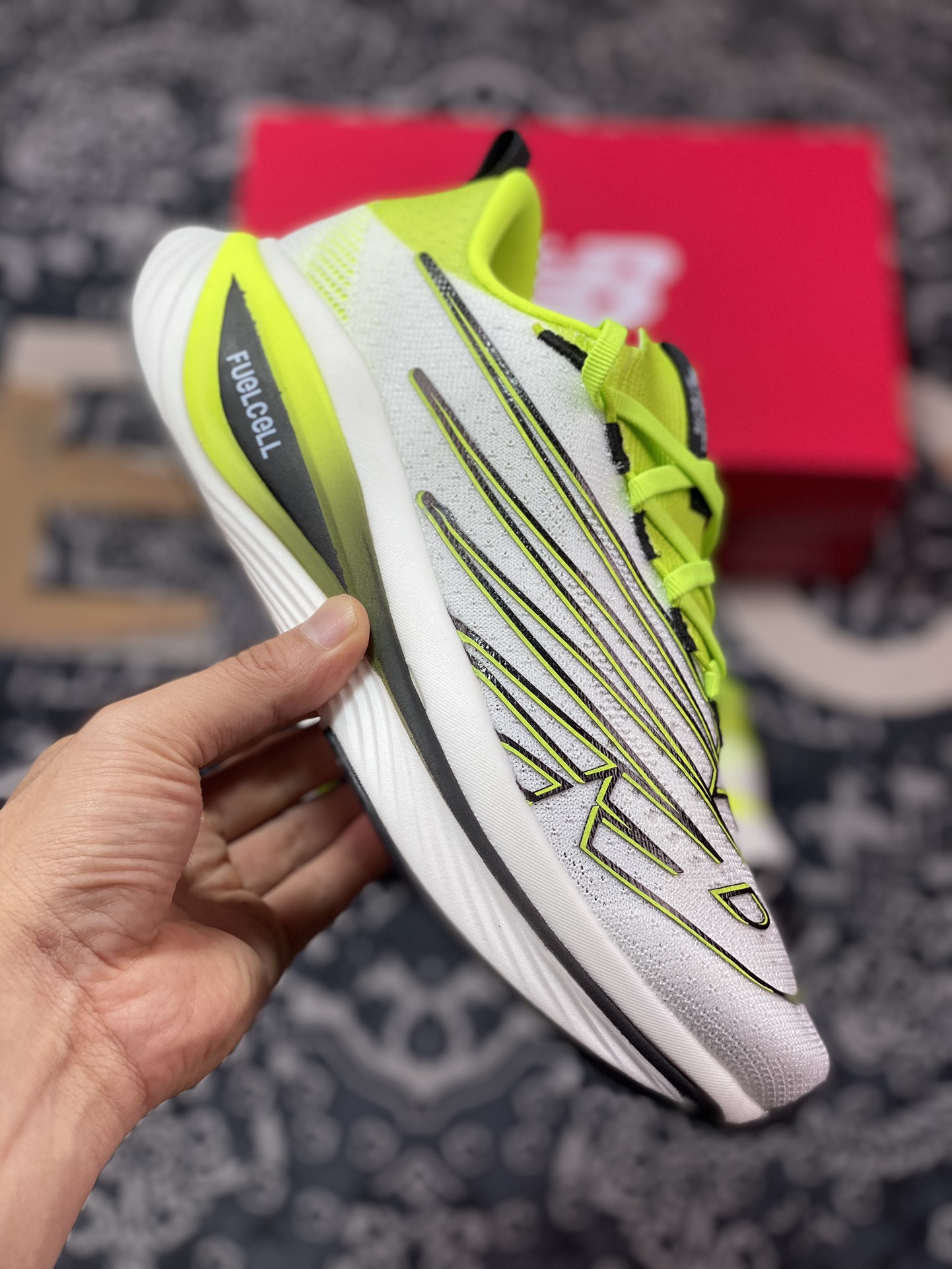 New Balance FuelCell Elite V3 ”White Black Volt” jogging shoes ”Mesh white black fluorescent green” MRCELCT3