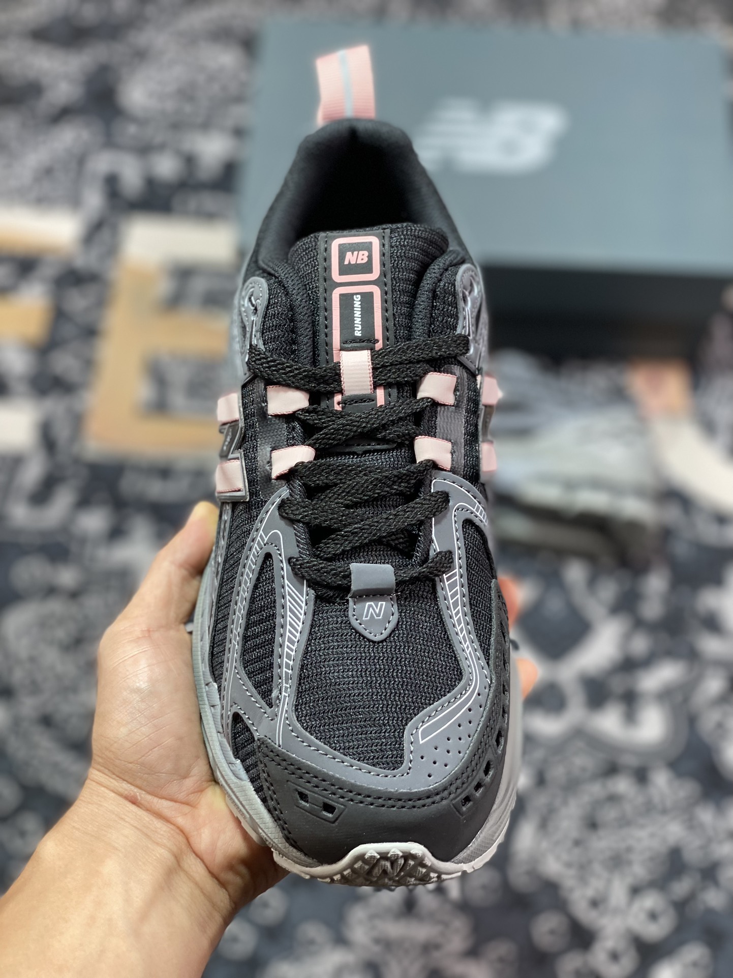 New Balance M1906R series low-top retro dad style casual sports jogging shoes ”black dark gray light pink handle” M1906RHC